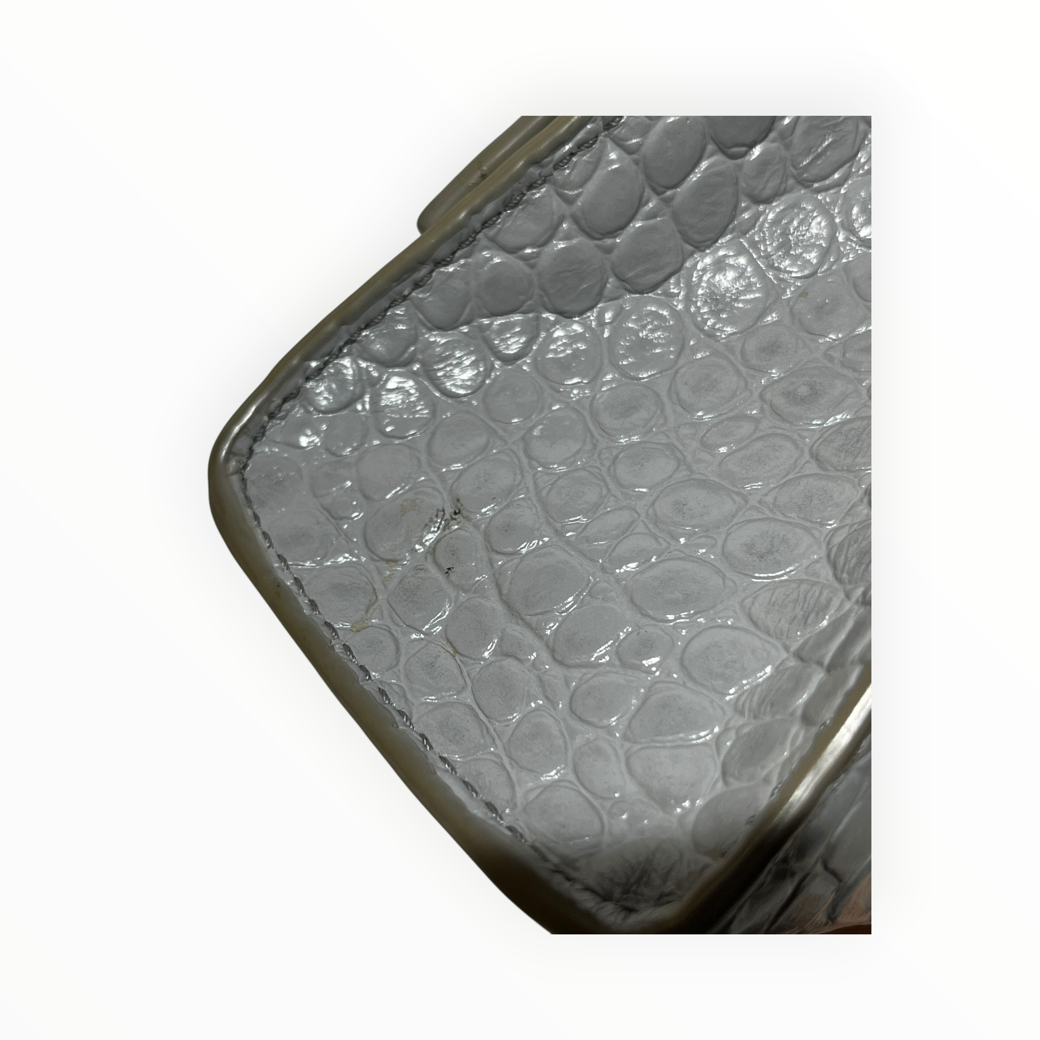 BALENCIAGA/Cross Body Bag/Animal Pattern/Leather/GRY/HOURGLASS MINI CROC view 12