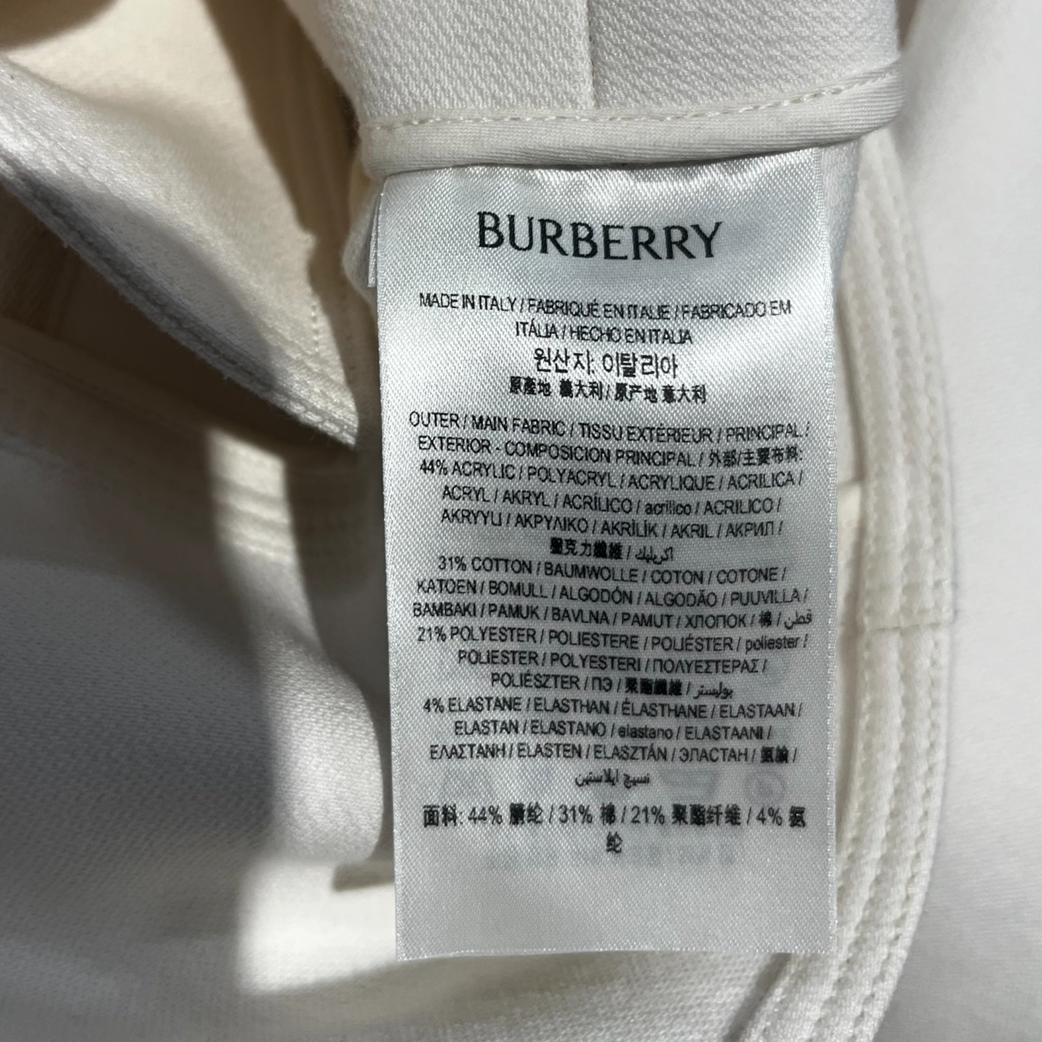 BURBERRY LONDON/Tailored Jkt/S/WHT/Single Breasted/ view 4