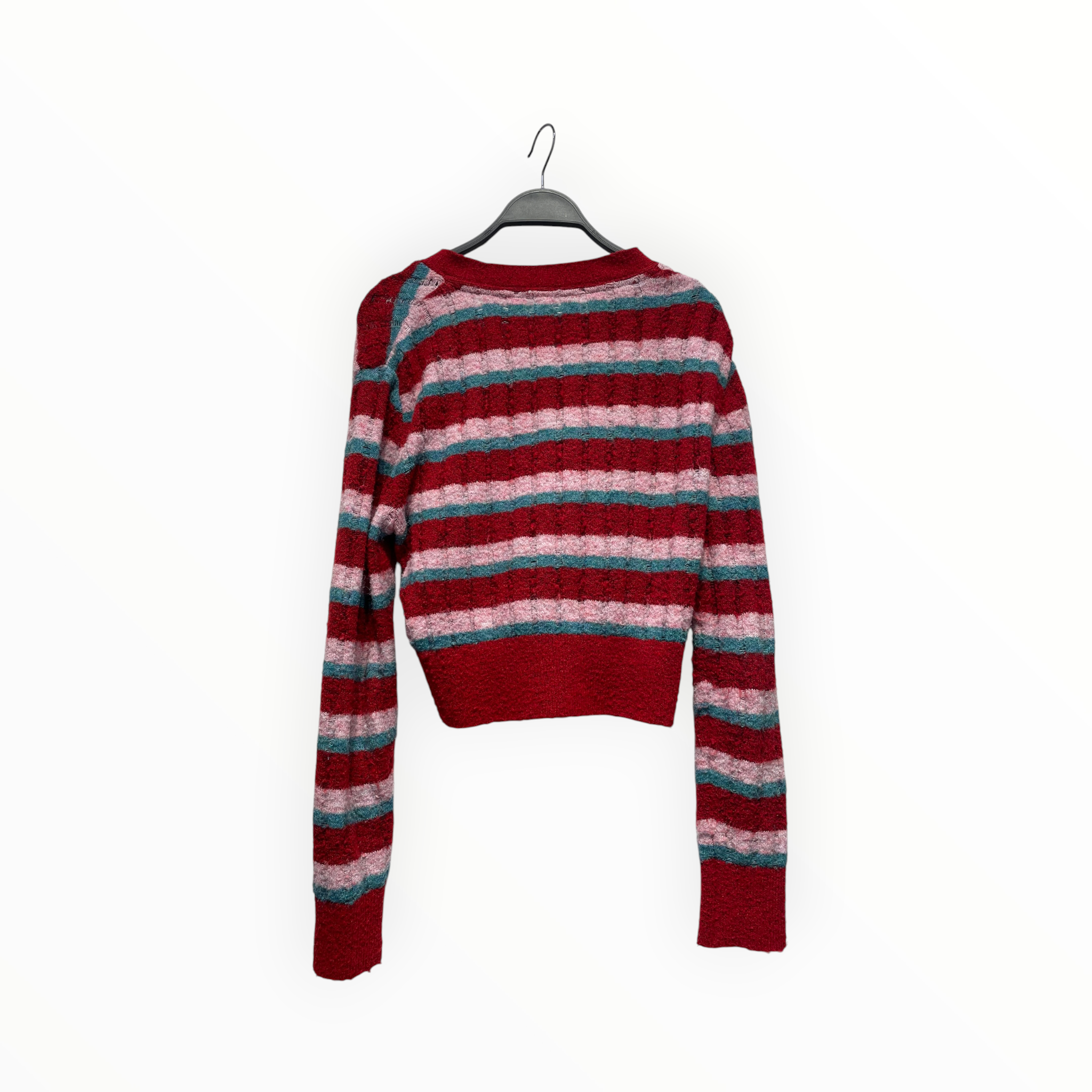 Andersson Bell/Cardigan/XS/Stripe/Wool/RED/red,pink,blue stripe view 2