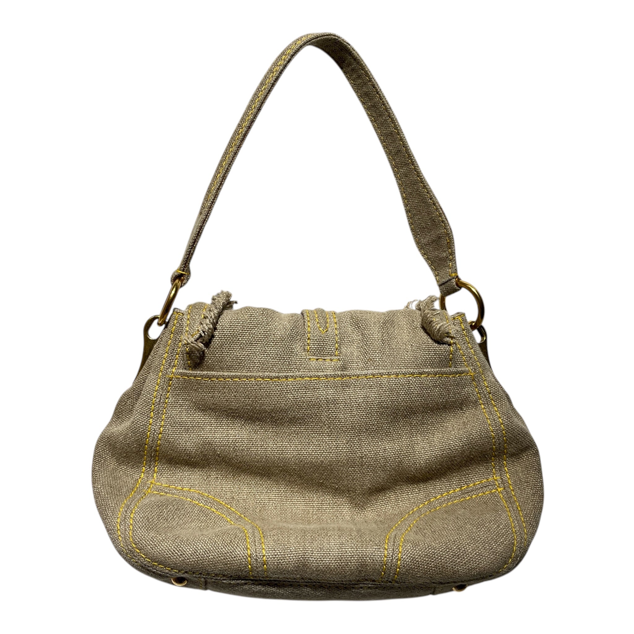 PRADA/Hand Bag/Tweed/BEG/fringe shoulder bag view 2