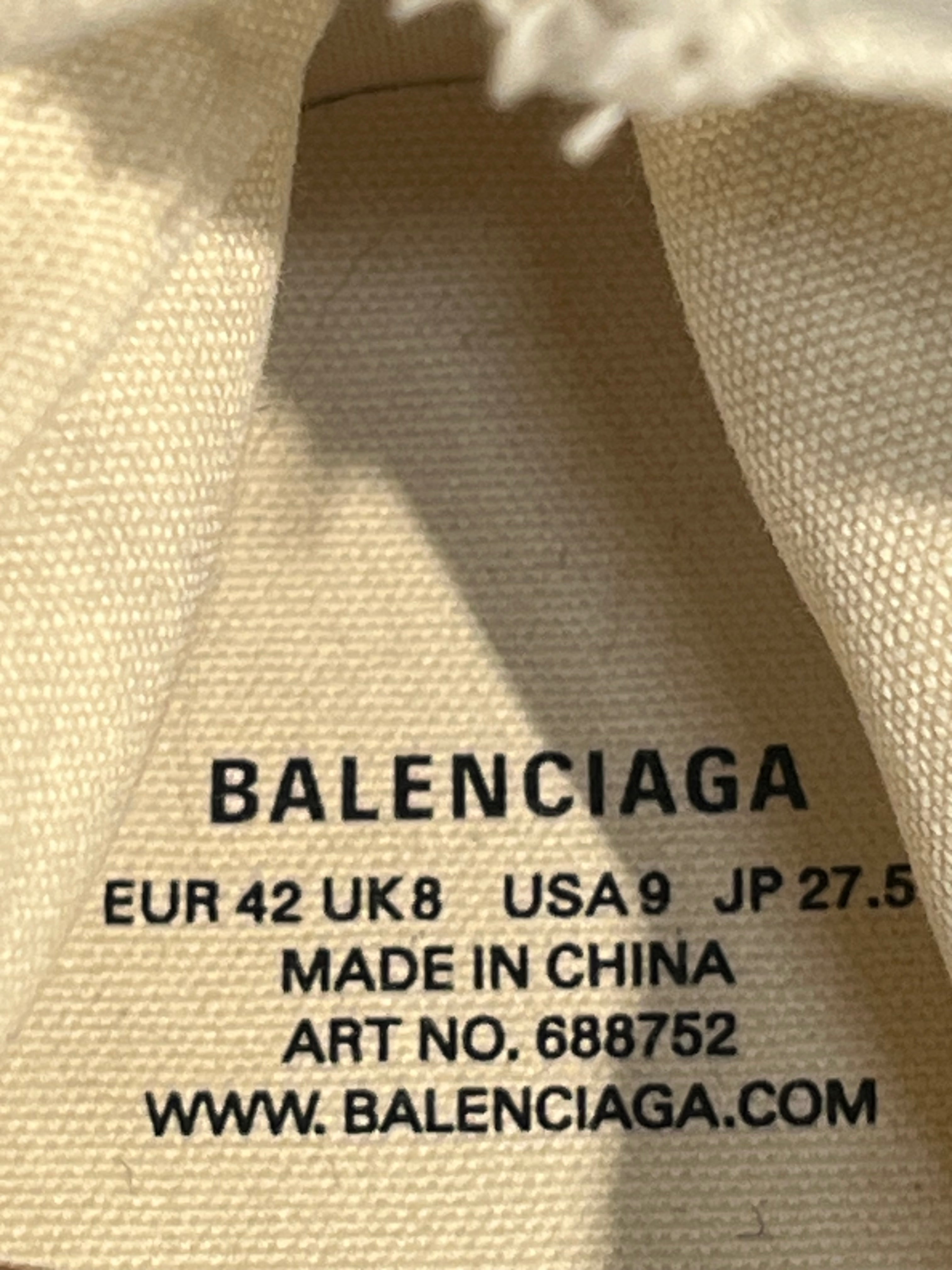 BALENCIAGA/Hi-Sneakers/EU 42/Cotton/WHT/PARIS DESTROYED BLACK GRAFFITI view 7