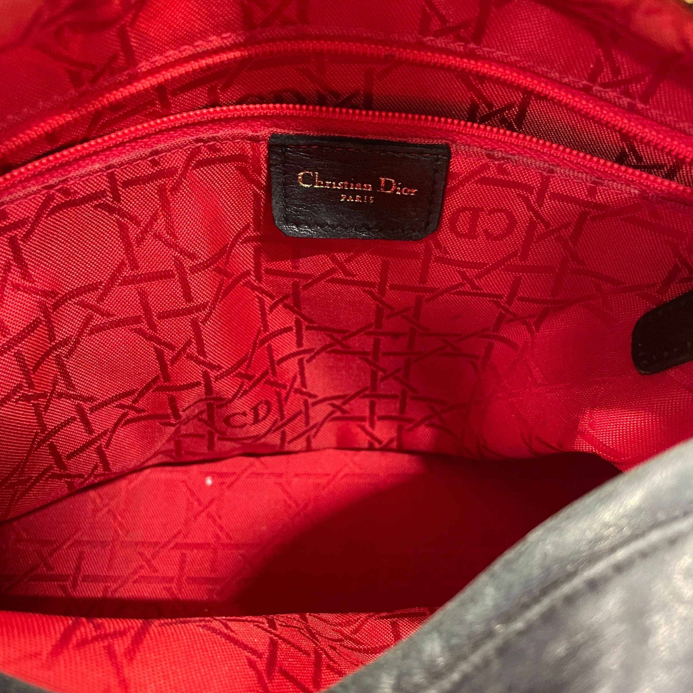 Christian Dior/Hand Bag/Leather/BLK/lady dior gold 7k8r4xr view 4