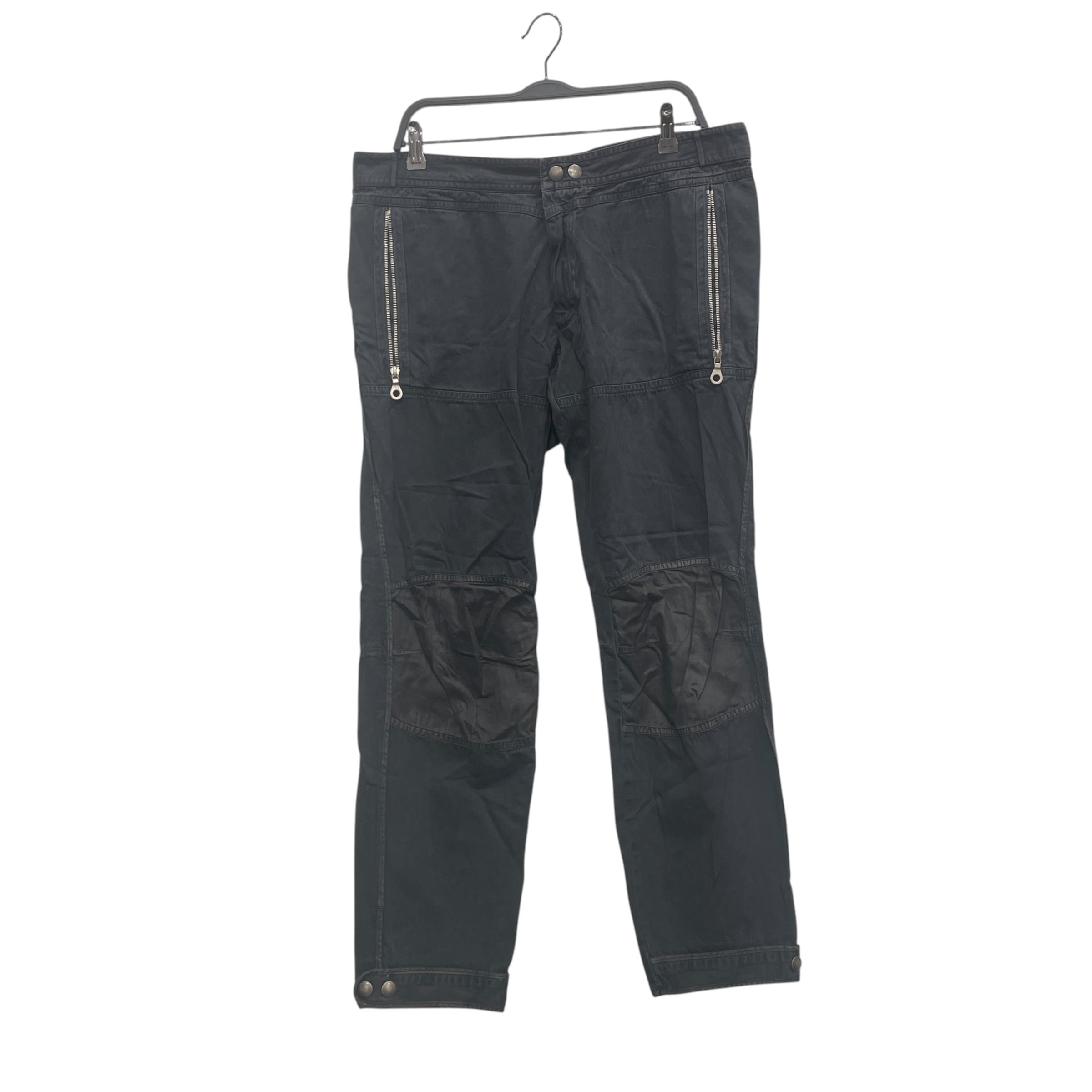 DRIES VAN NOTEN/Pants/54/Cotton/BLK/CIRCLE ZIPPER POCKETS view 1