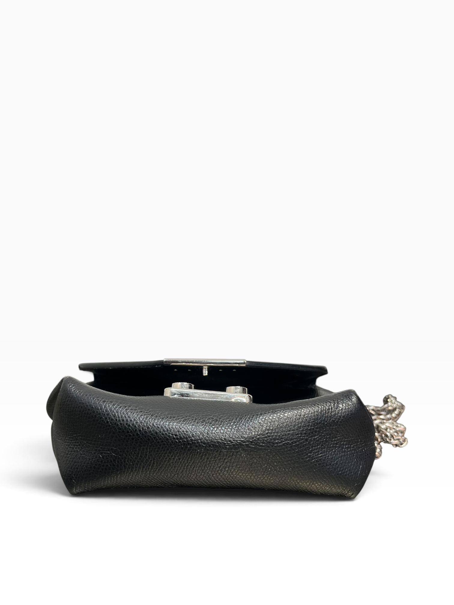 MARIO VALENTINO/Cross Body Bag/Leather/BLK/SILVERTONE CLASP CHAIN STRAP view 3