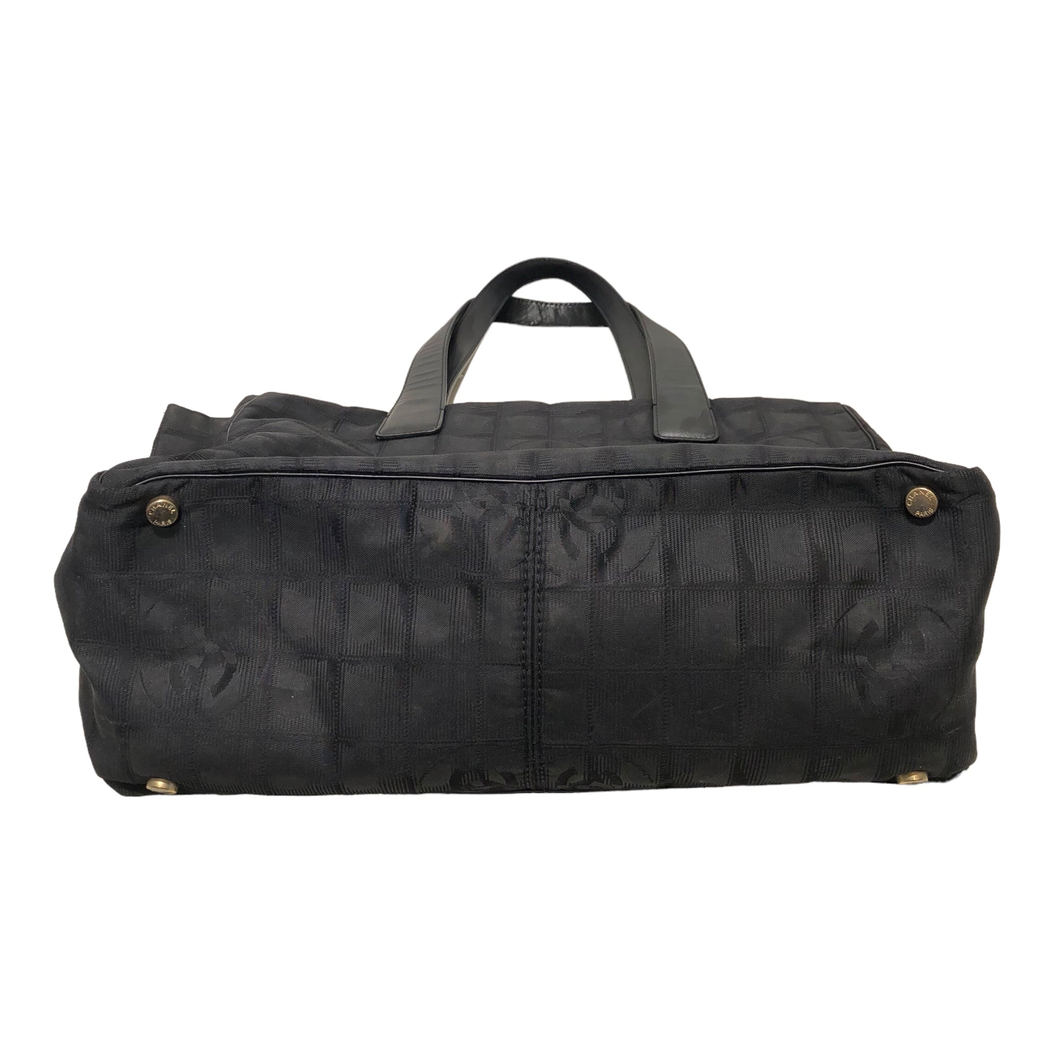 CHANEL/Tote Bag/Monogram/Nylon/BLK/CHANEL CC LOGO TRAVEL TOTE view 3