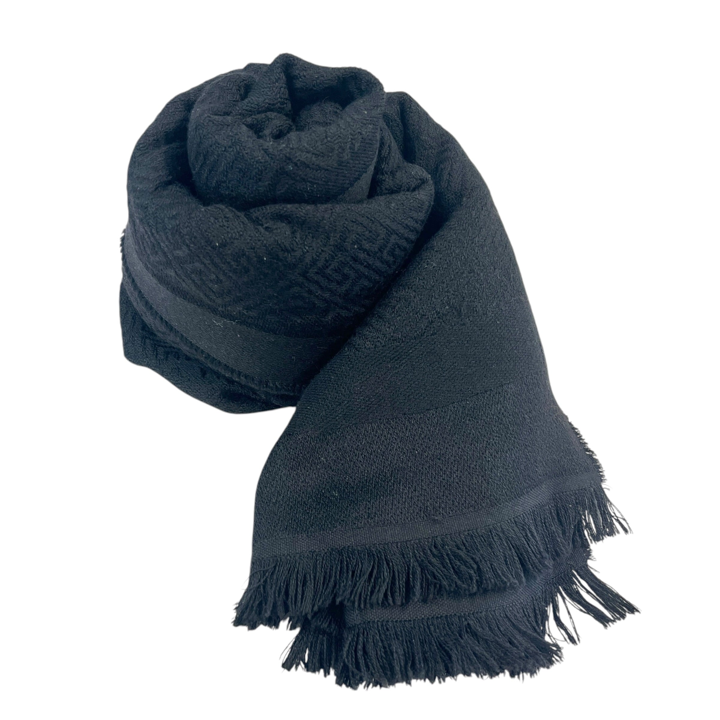 VERSACE/Scarf/Monogram/Wool/BLK/L's/ view 1