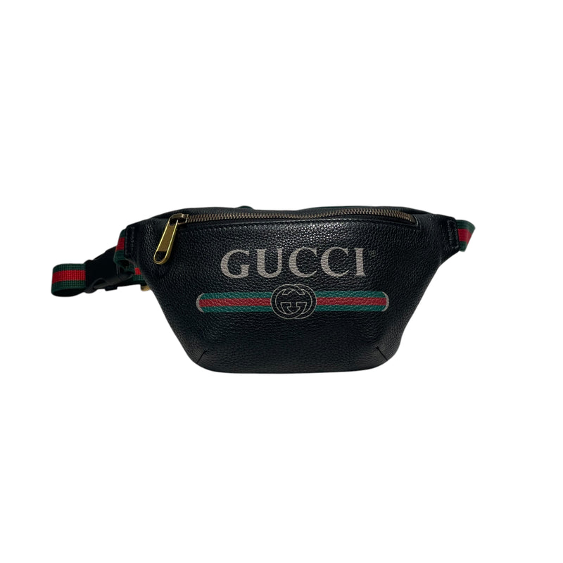 GUCCI/Fanny Pack/Leather/BLK/Belt Bag