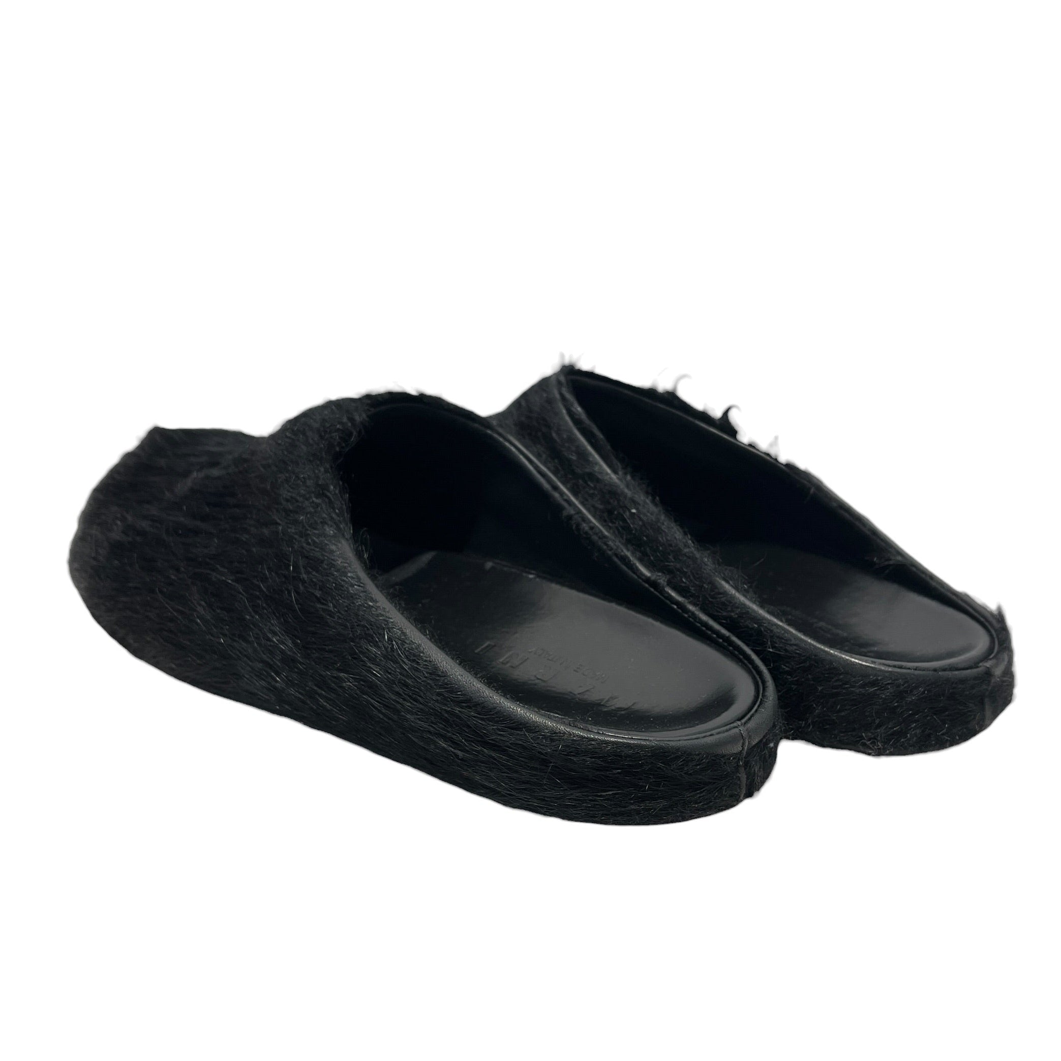 MARNI/Sandals/EU 44/BLK/FUR SLIDES view 2