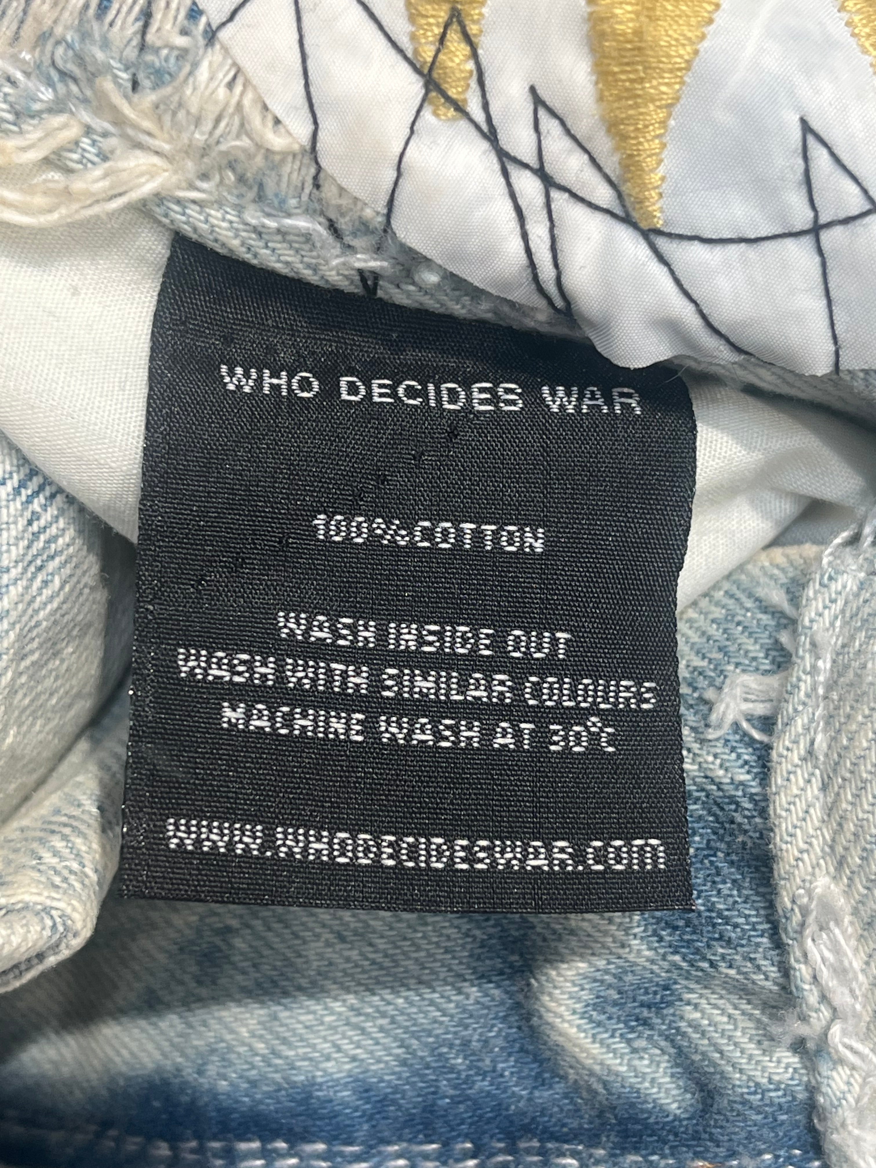 WHO DECIDES WAR/Bottoms/24/Cotton/BLU/HIPPIE FLOER DISTRESSED view 4