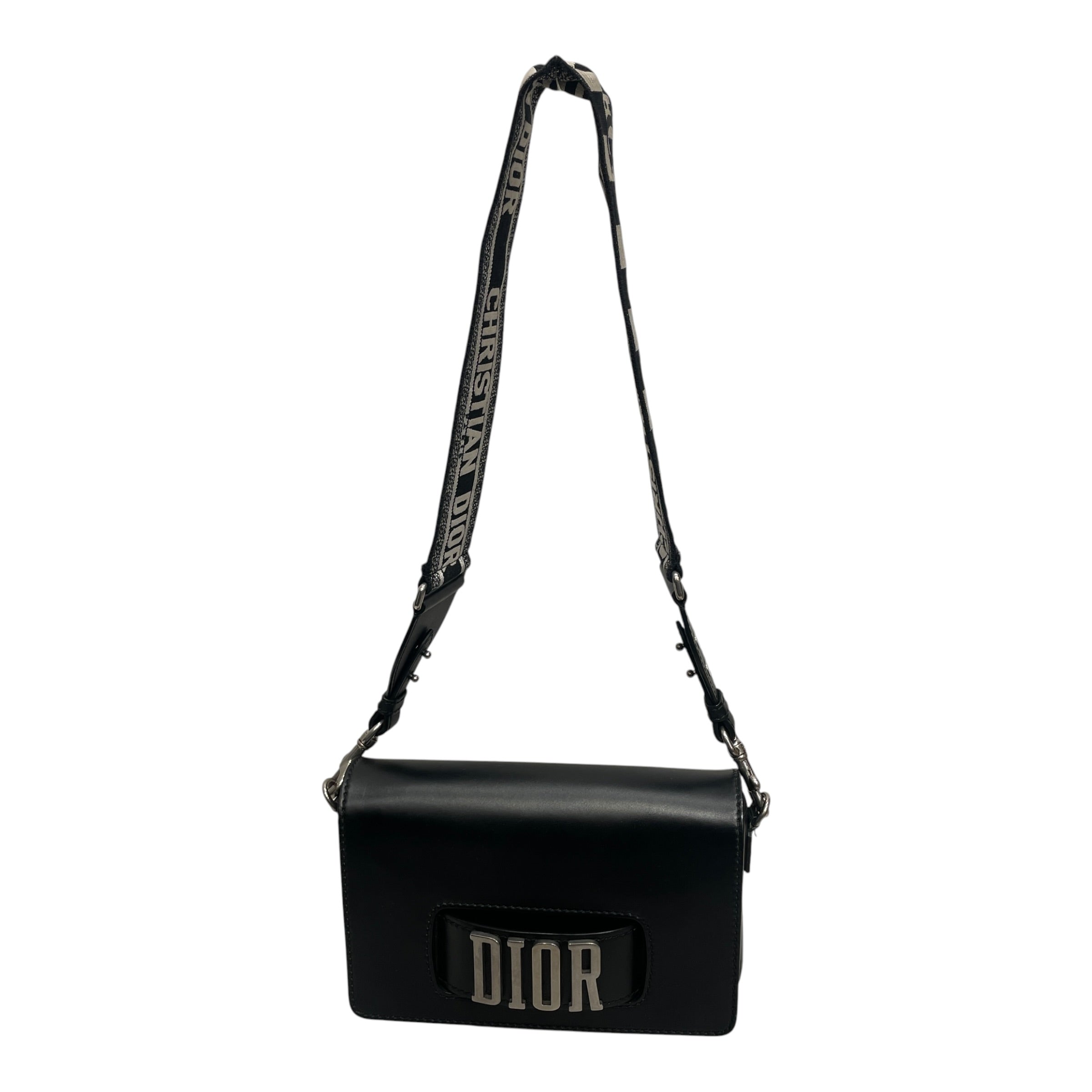 Christian Dior/Cross Body Bag/Leather/BLK/19-MA-0127 view 1