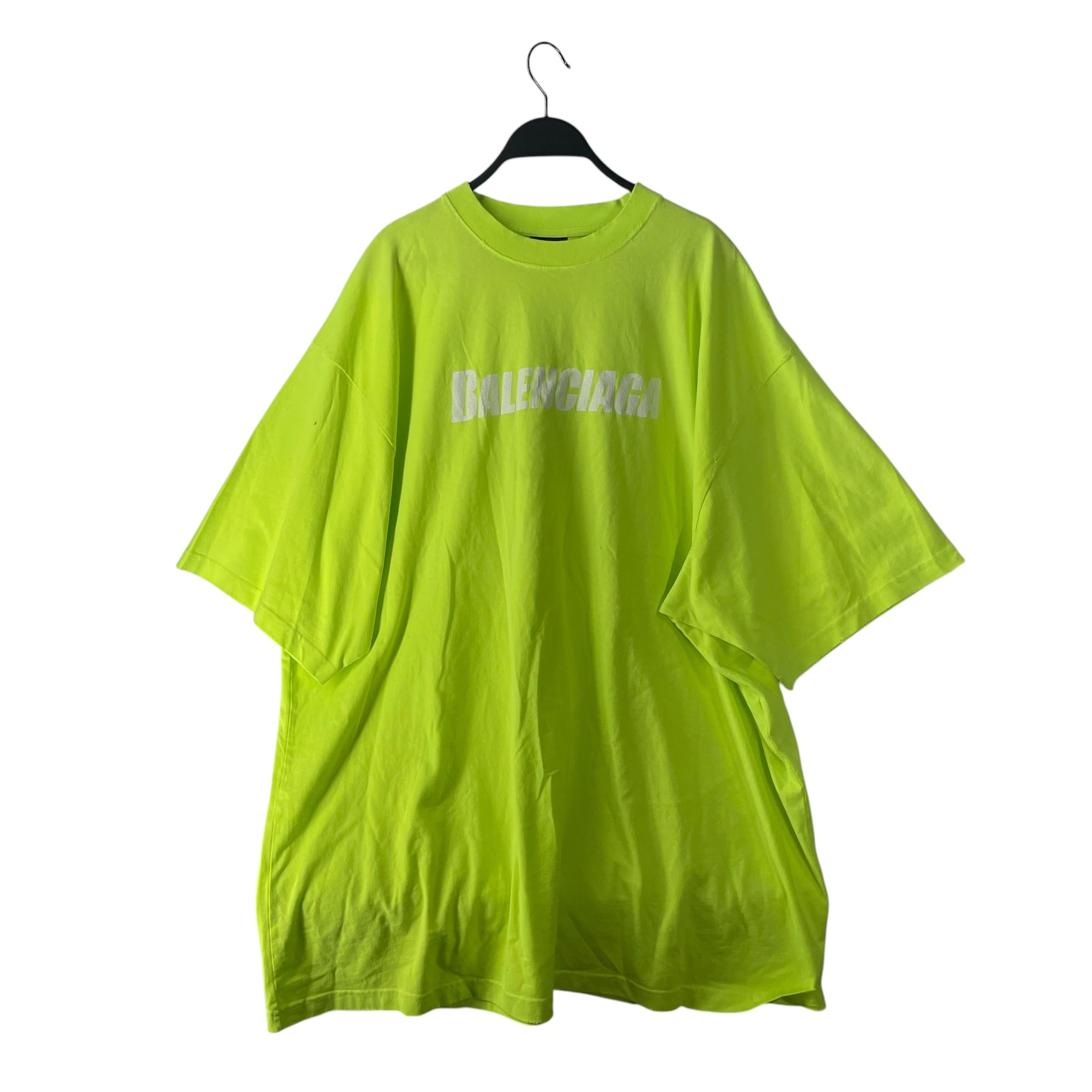 BALENCIAGA/T-Shirt/XXL/Cotton/GRN/CRACKED LOGO TEE view 1