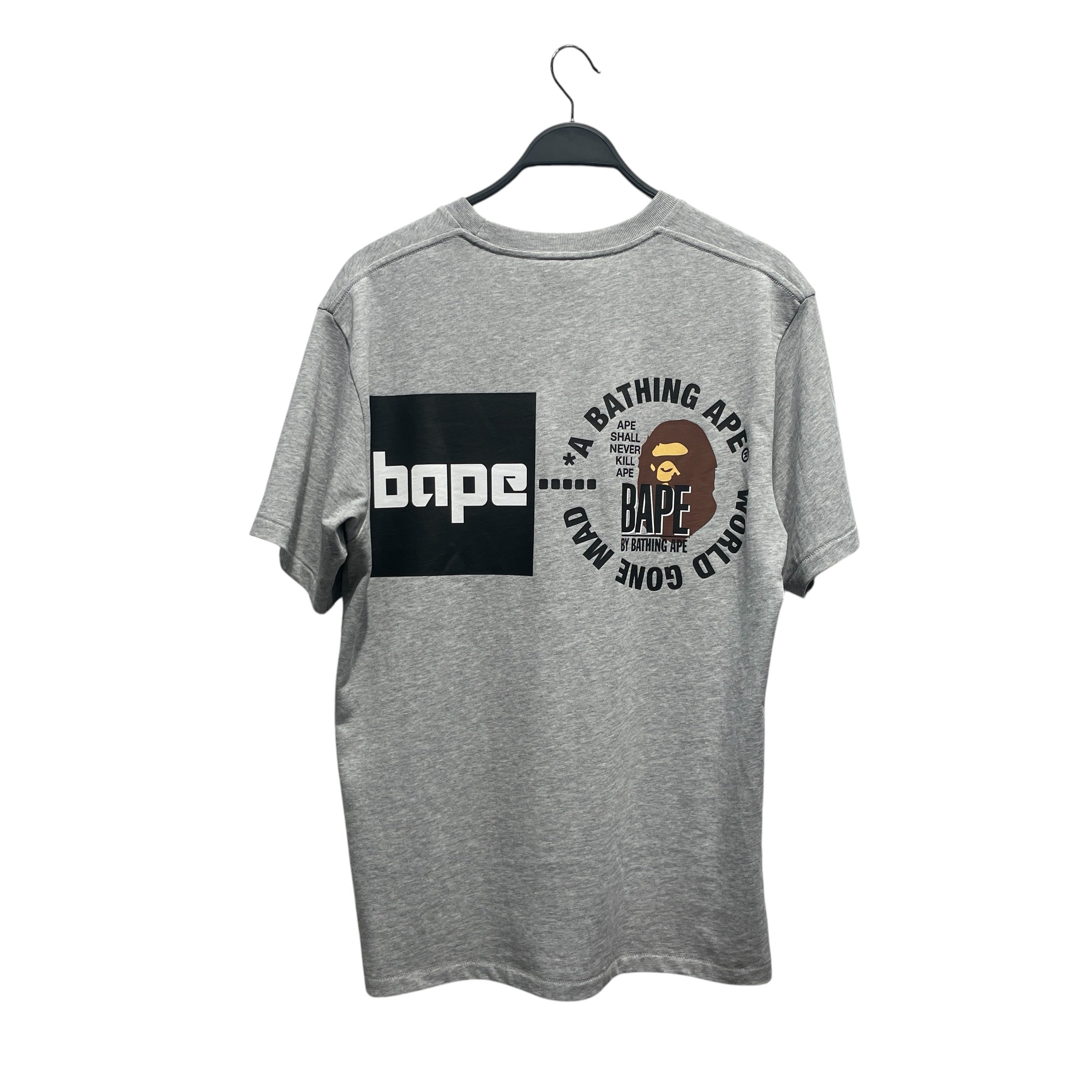 A BATHING APE/T-Shirt/L/Cotton/GRY/LOGO TEE view 2