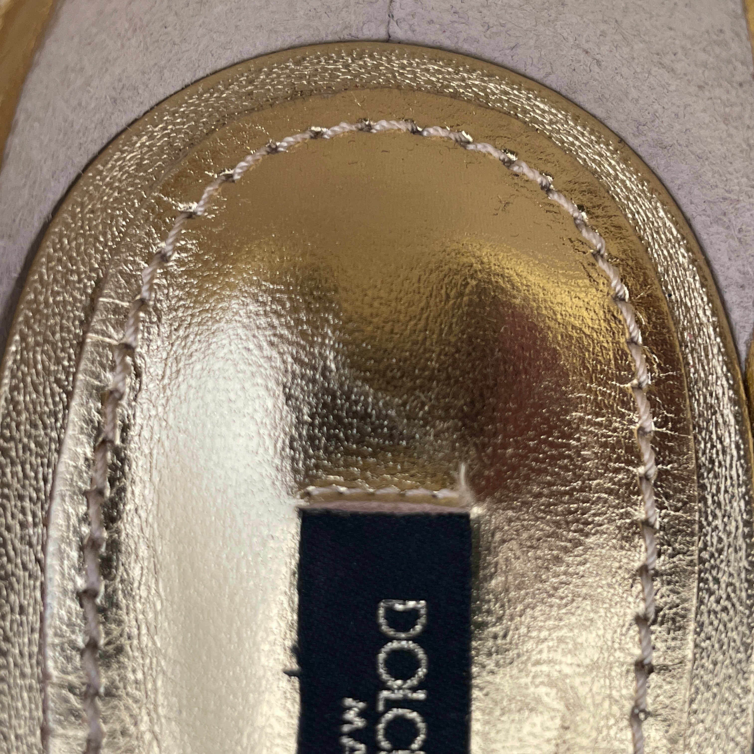 DOLCE&GABBANA/Heels/EU 38.5/Stripe/GLD/ view 3