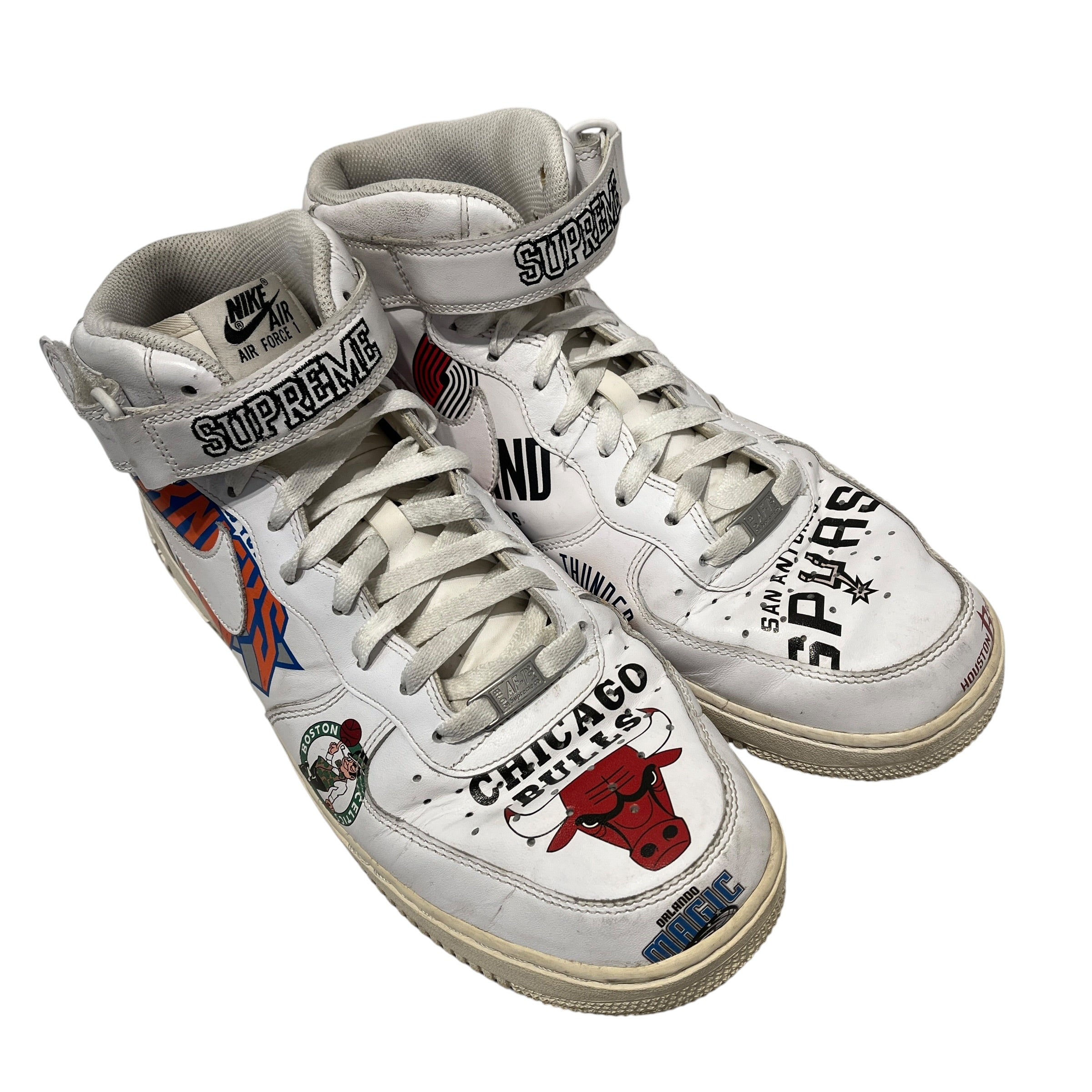 NIKE/Supreme/NBA/Hi-Sneakers/US 11.5/Leather/WHT/air force 1 nba teams view 18