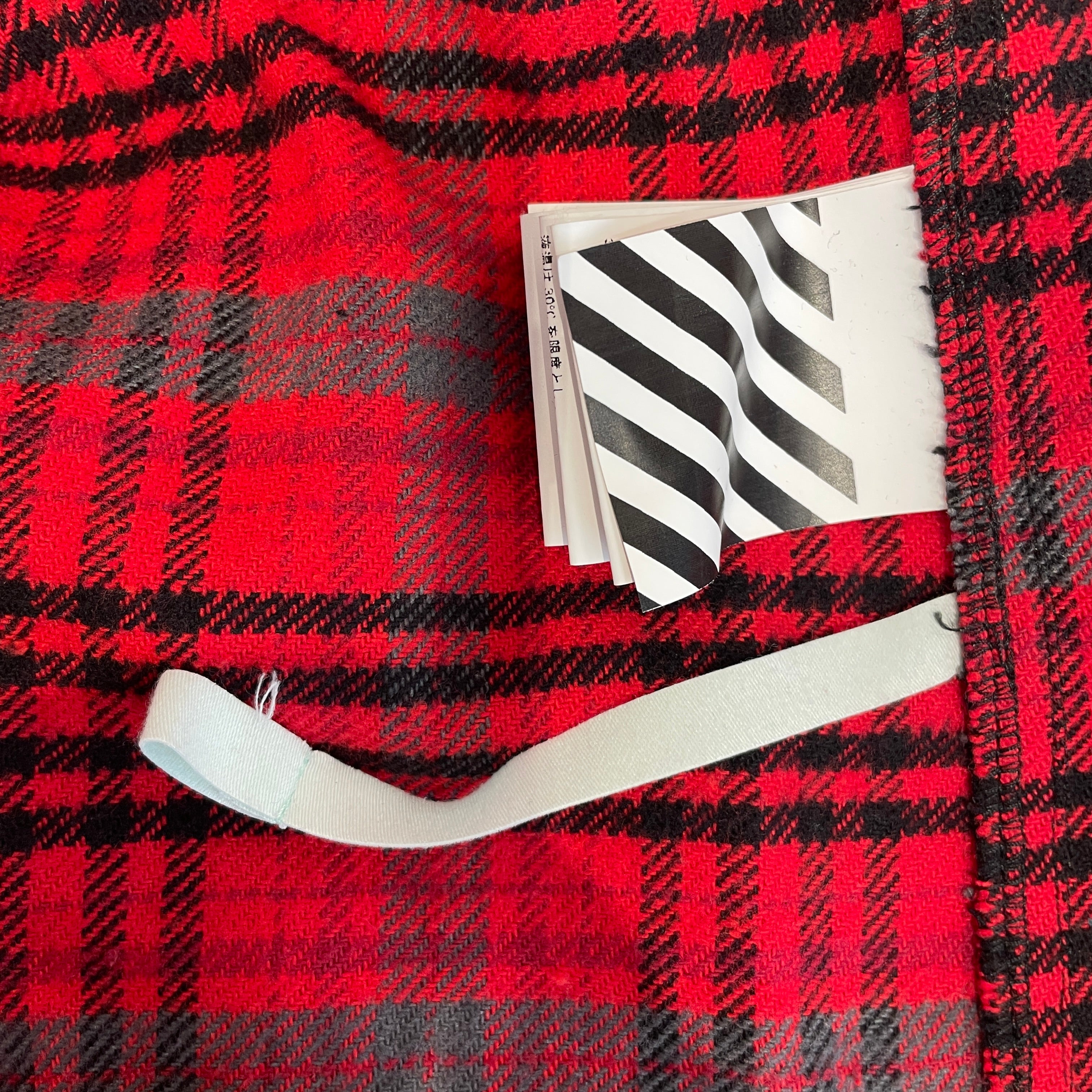 OFF-WHITE/Flannel Shirt/XS/Cotton/RED/Plaid/OFF WHITE RED FLANEL view 5