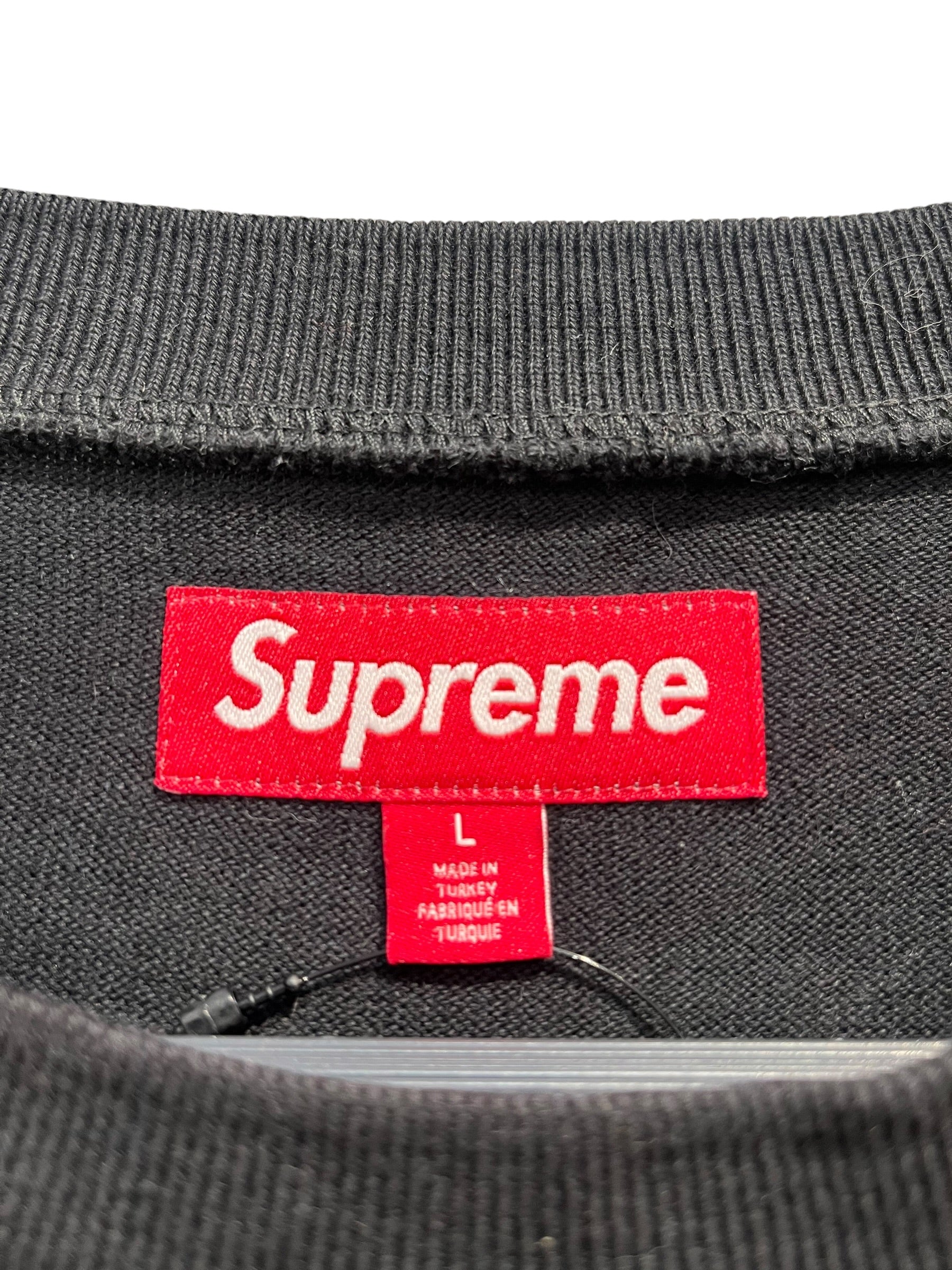 Supreme/LS T-Shirt/L/Cotton/BLK/SUPREME ARM LOGO view 3