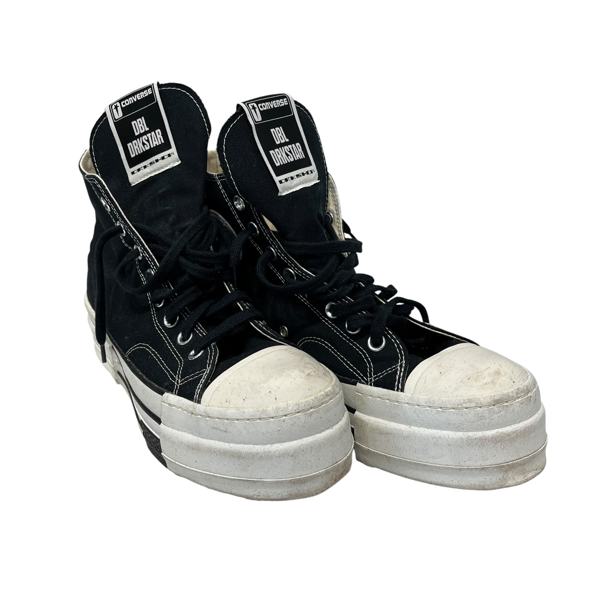 CONVERSE/RICK OWENS DRKSHDW/Hi-Sneakers/US 9.5/Cotton/BLK/ view 1
