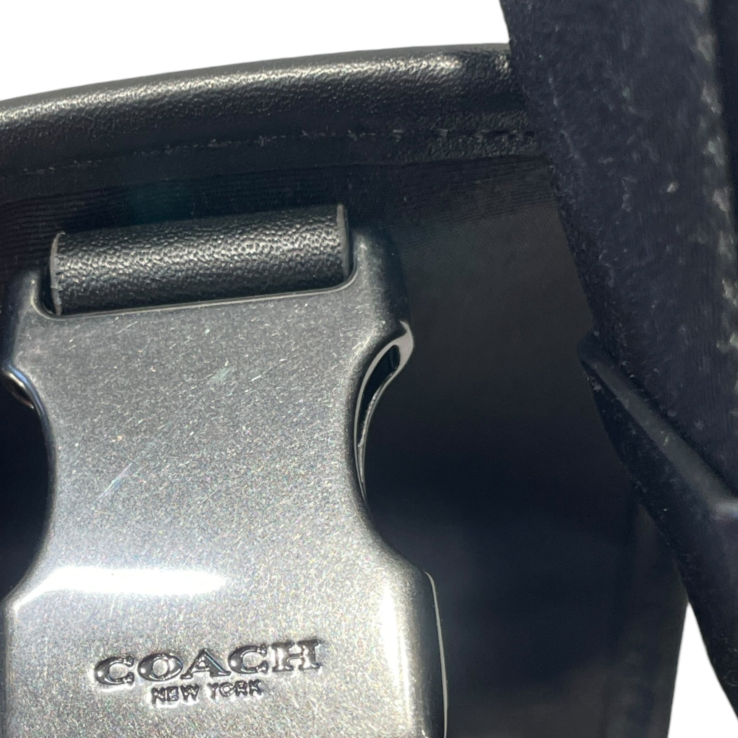 COACH/Bag/Leather/BLK/racer messenger view 6