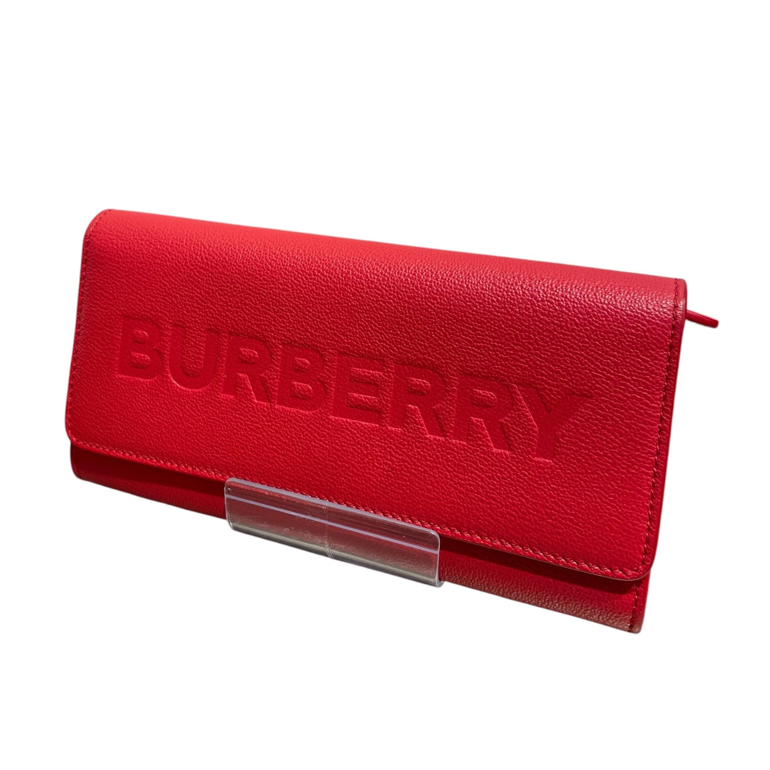 BURBERRY/Long Wallet/Stripe/Leather/RED/L's/Red Burberry Long Wallet view 1