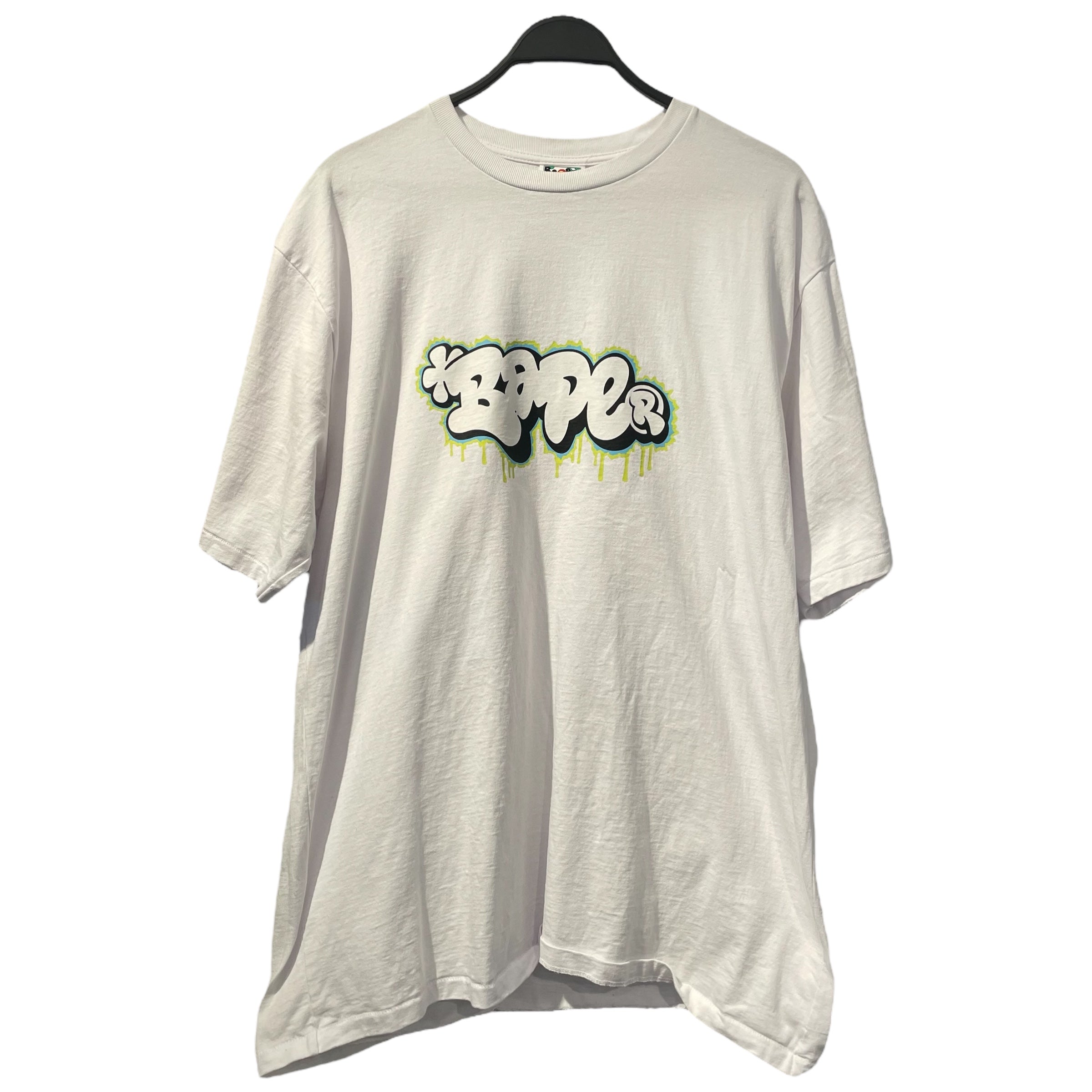 A BATHING APE/T-Shirt/XXXL/Cotton/WHT/Graphic/BAPE "BAPE" LOGO GRAPHIC view 1