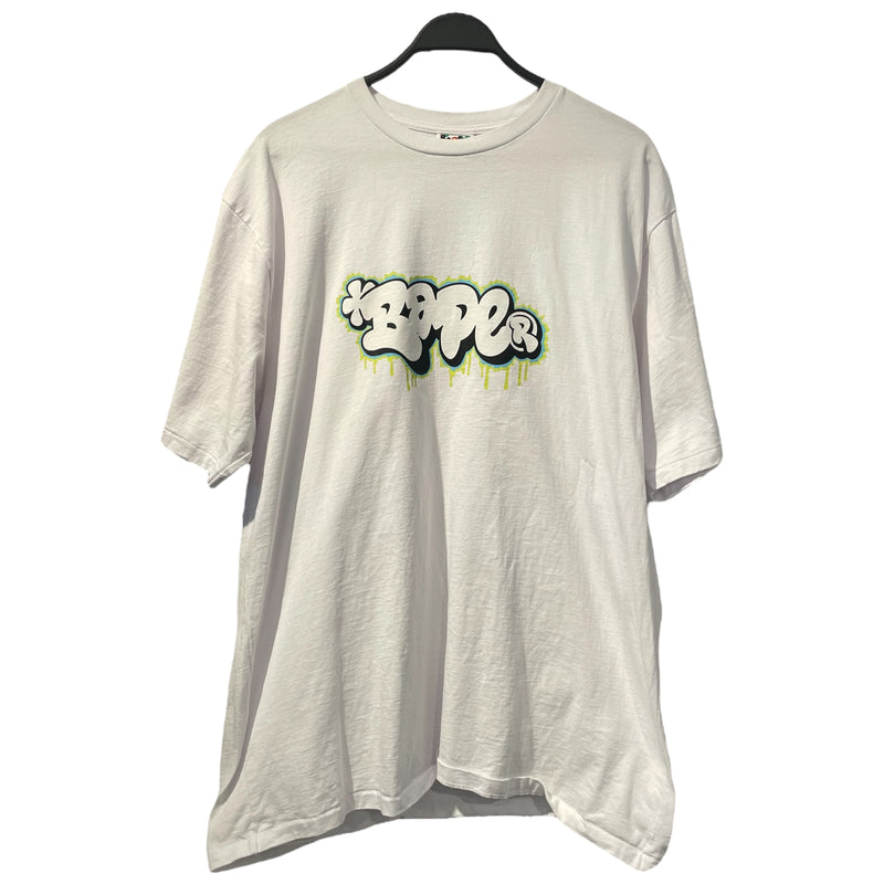 A BATHING APE/T-Shirt/XXXL/Cotton/WHT/Graphic/BAPE "BAPE" LOGO GRAPHIC