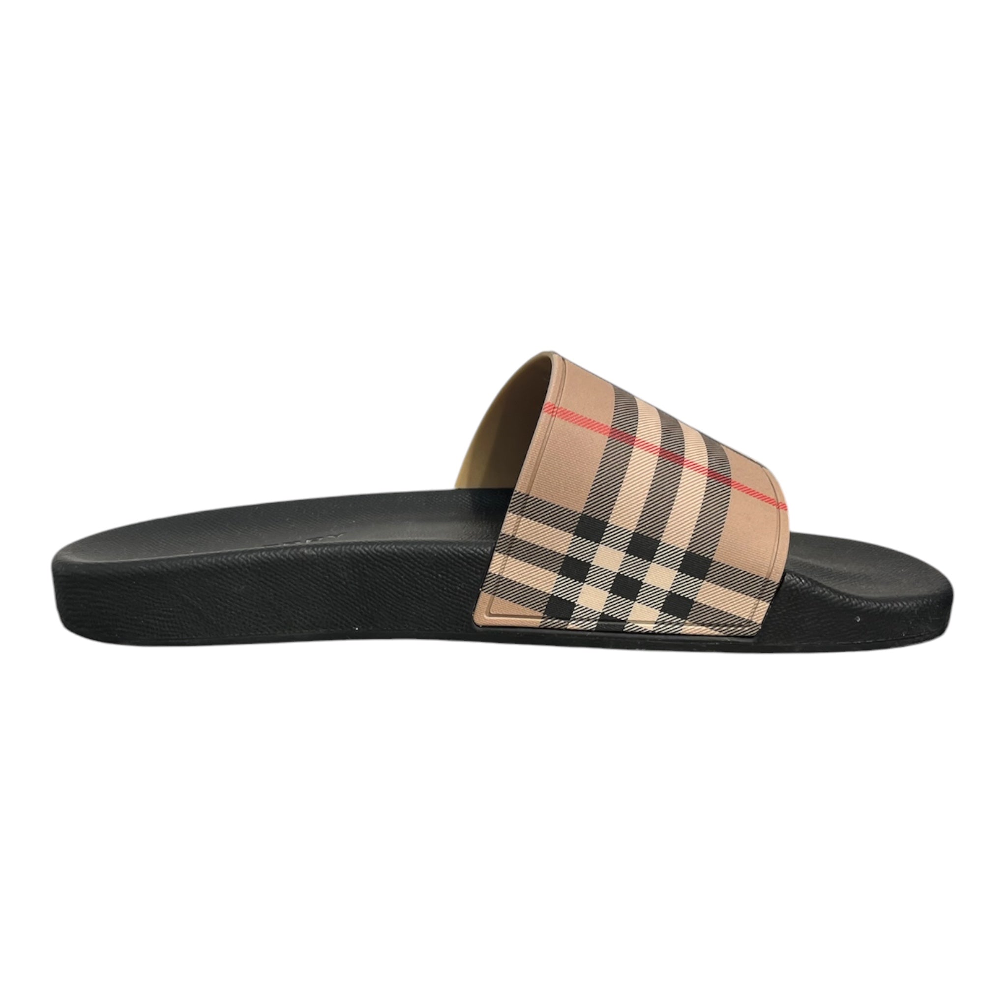 BURBERRY/Sandals/EU 44/Plaid/KHK/SIGNATURE VINTAGE CHECK SLIDES view 4