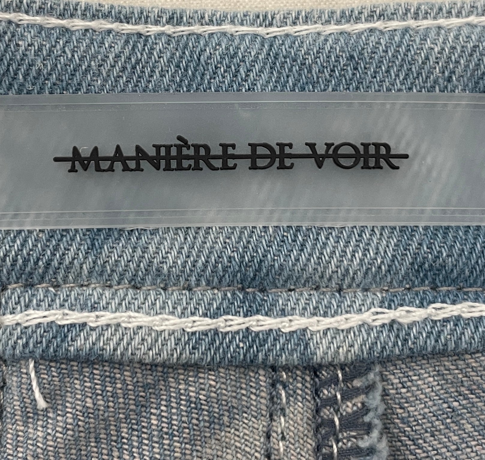 MANIERE DE VOIR/Straight Pants/10/All Over Print/Denim/BLU/ view 3
