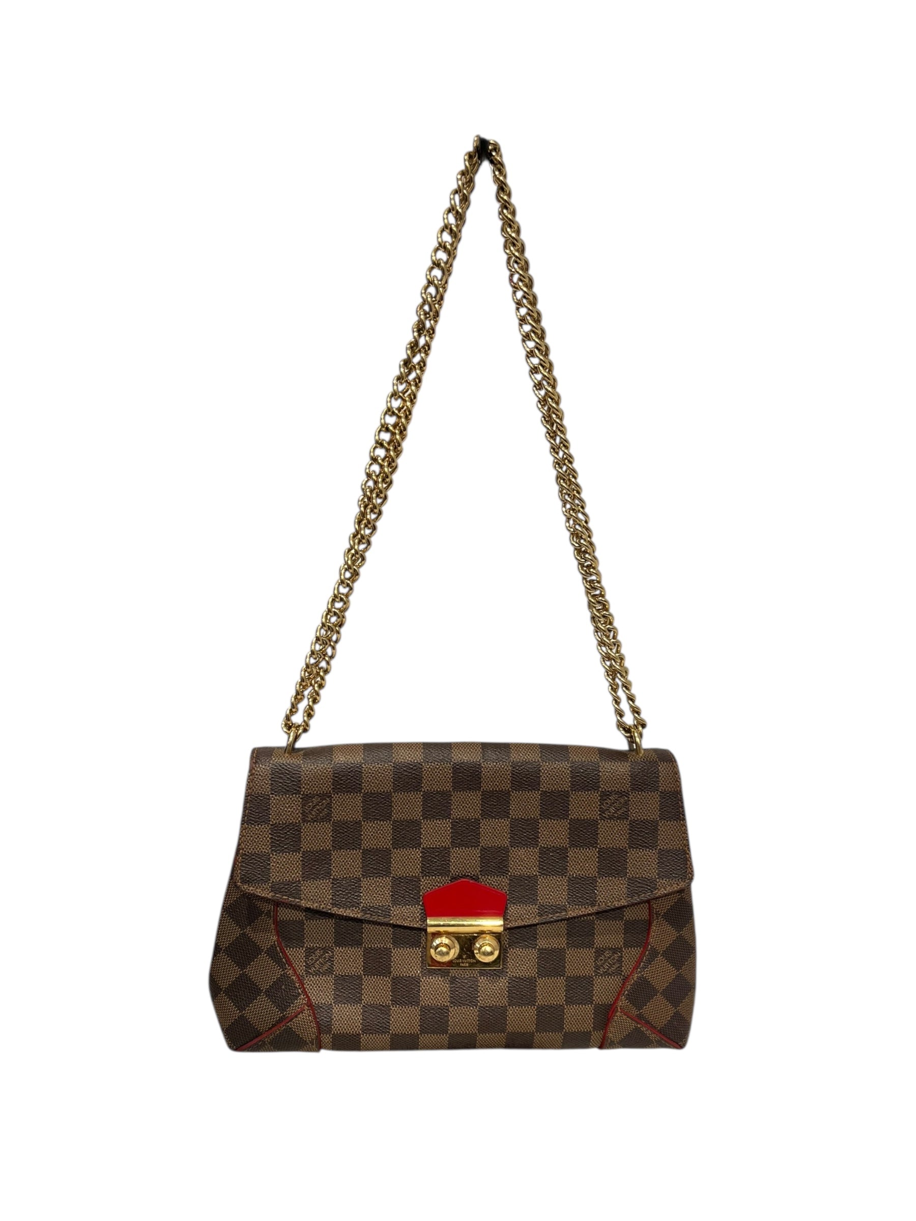 LOUIS VUITTON/Cross Body Bag/Gingham Check/Leather/BRW/AR4186 Damier Ebene Caissa view 1