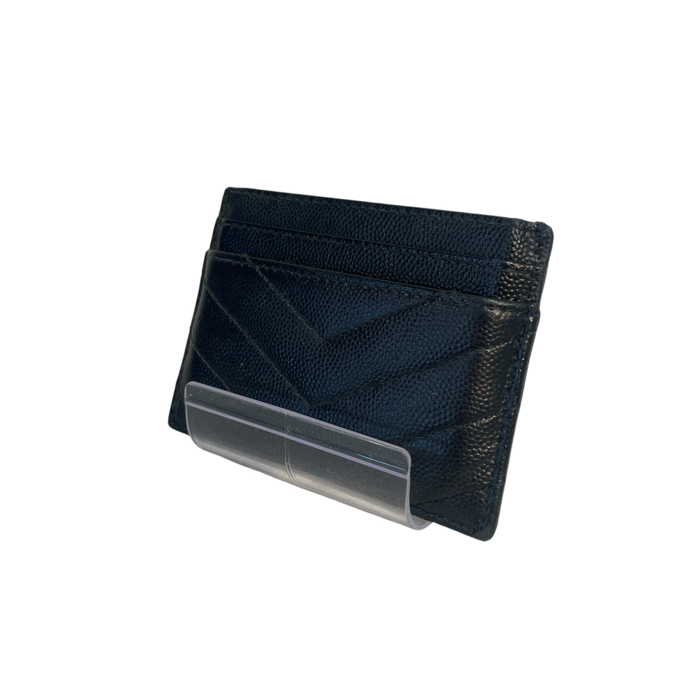 YVES SAINT LAURENT/Wallet/Leather/BLK/M's/YSL logo Card Holder view 2