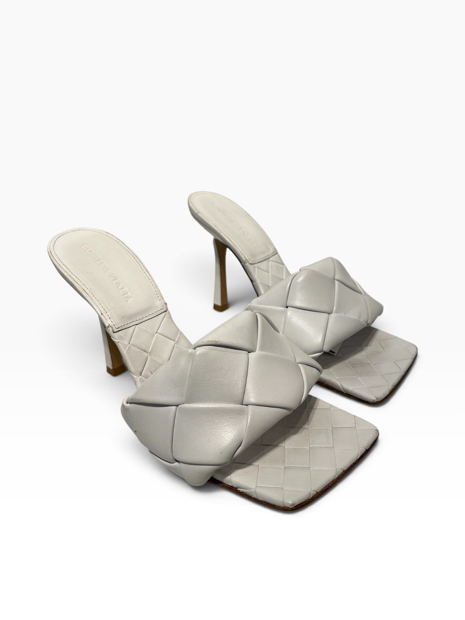 BOTTEGA VENETA/Heels/EU 38.5/Leather/WHT/Lido Leather heels view 1