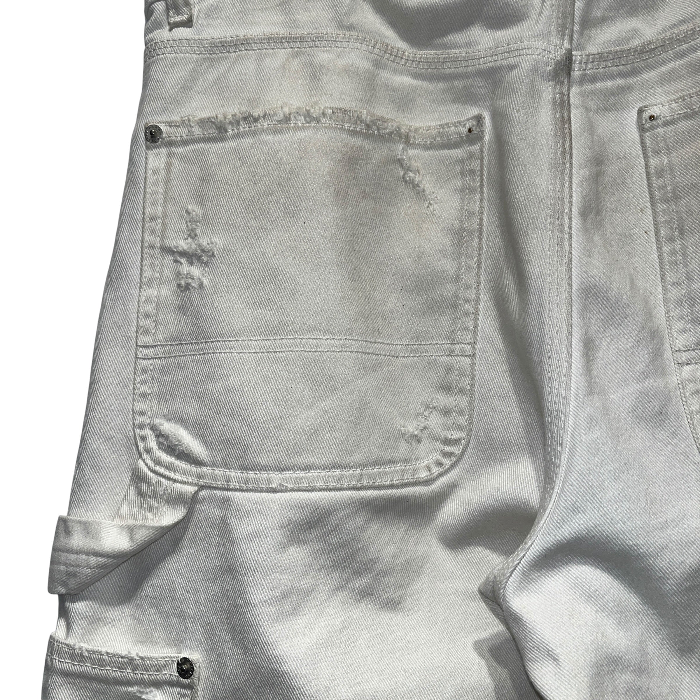 HERON PRESTON/Pants/34/Denim/WHT/Distressed/Distressed Dbl-Knee Carpenter view 16
