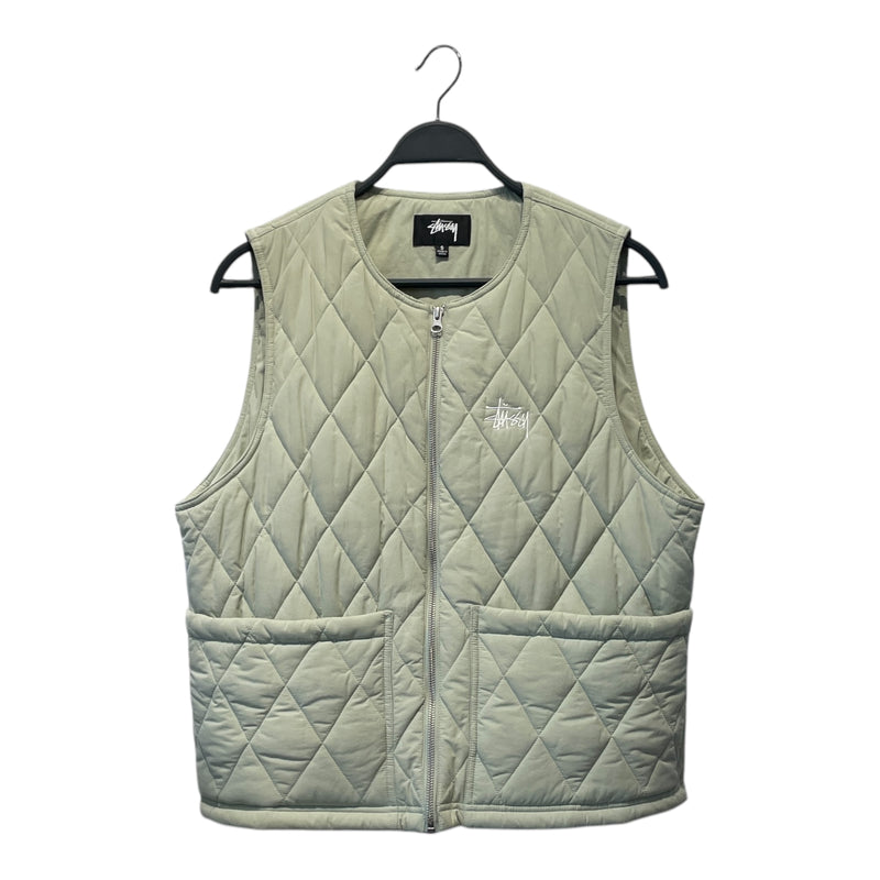 STUSSY/Puffer Vest/S/Nylon/GRN/MINT GREEN