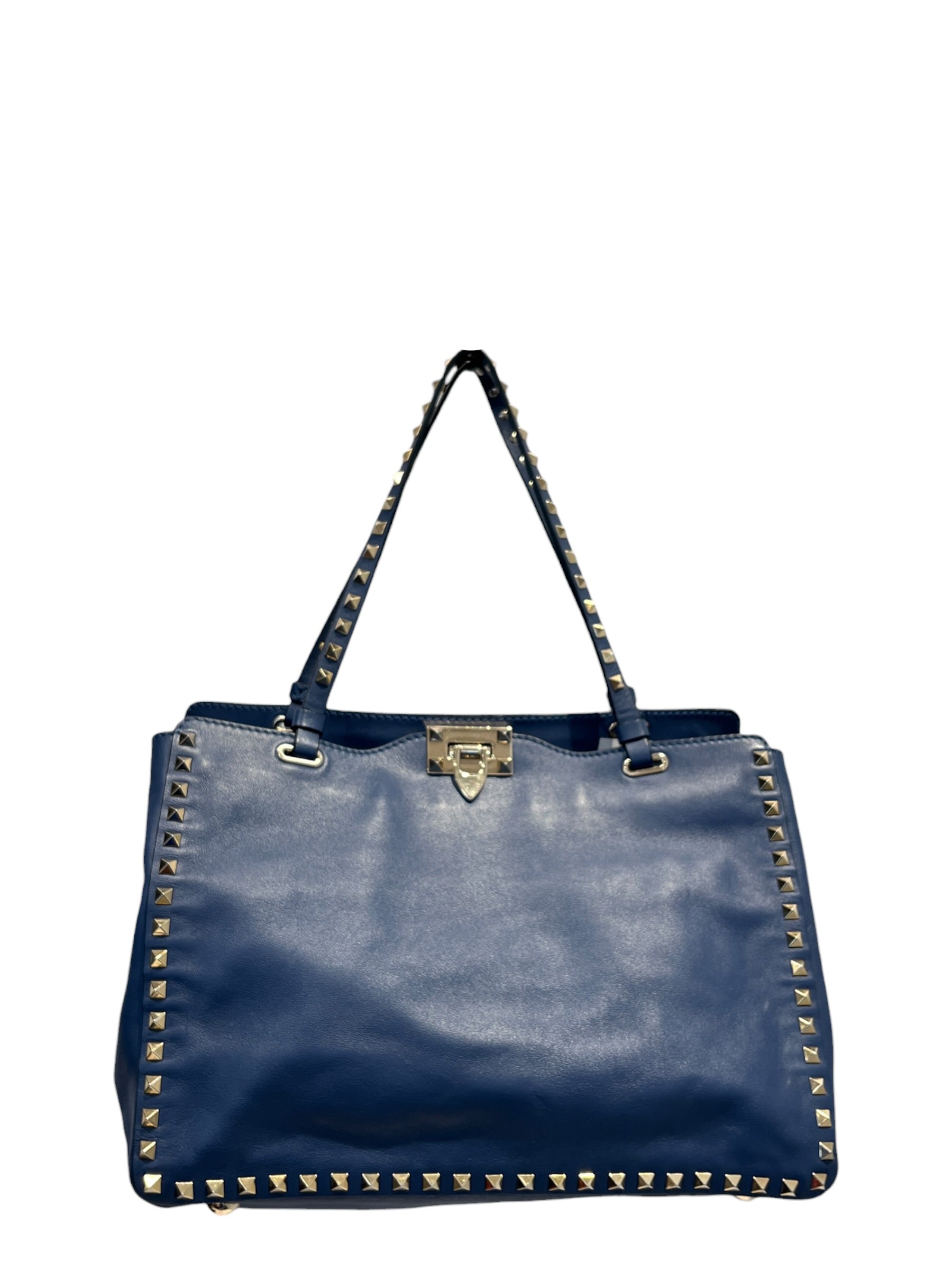VALENTINO/Hand Bag/Leather/BLU/Studded handle view 2