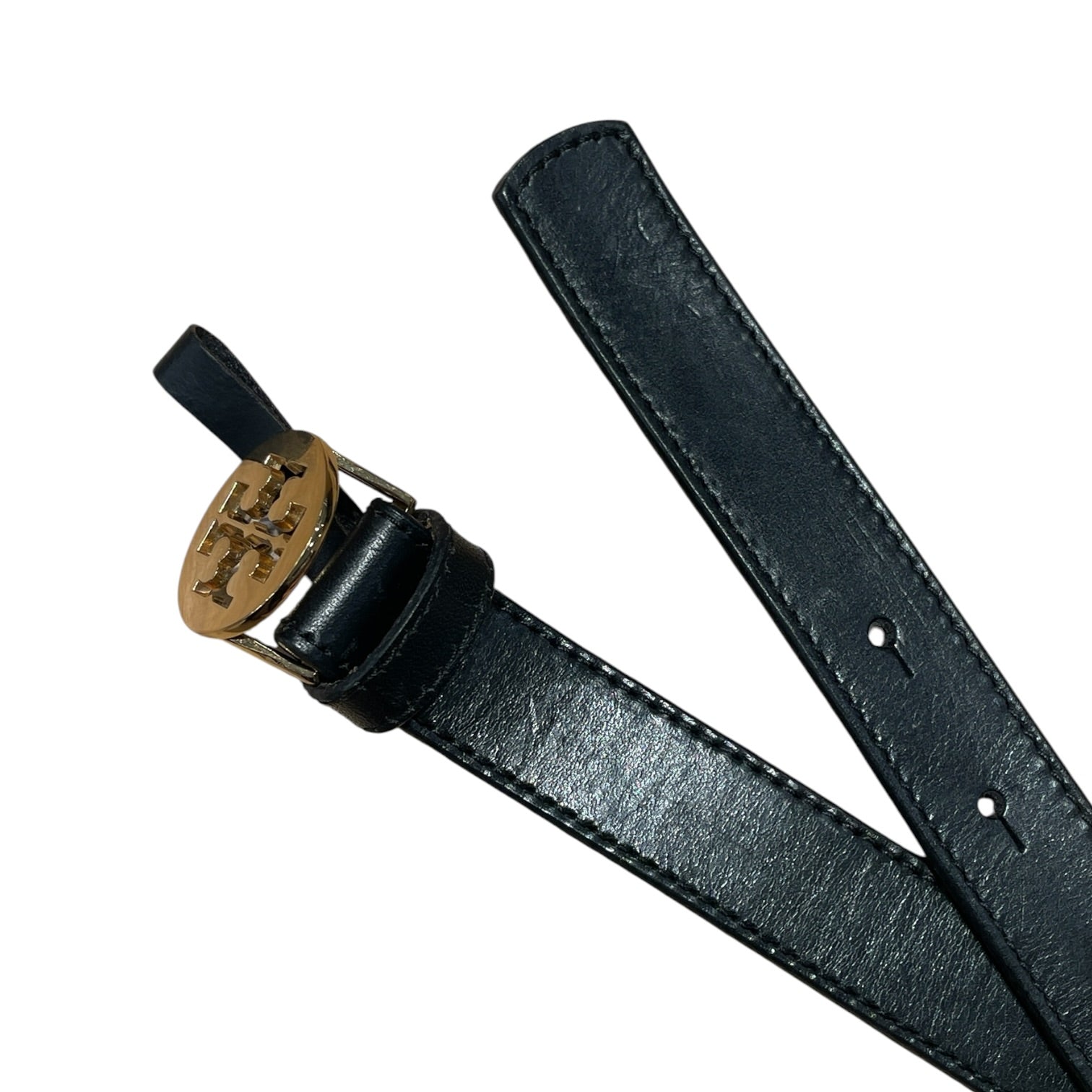 TORY BURCH/Belt/Leather/BLK/L's/Yellow Buckle Black Belt view 3