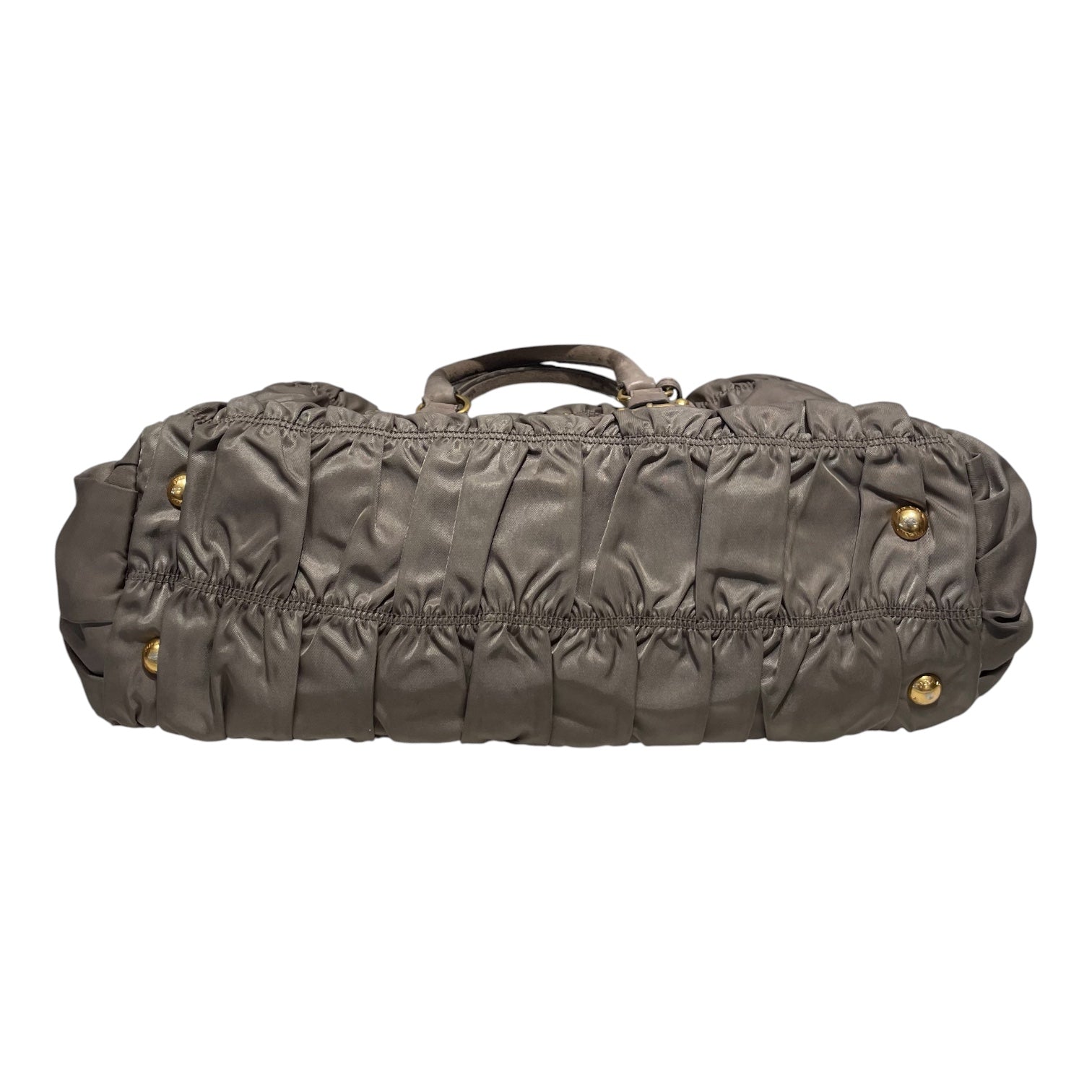 PRADA/Bag/Nylon/GRY/Tessuto Gaufre gold tone view 3