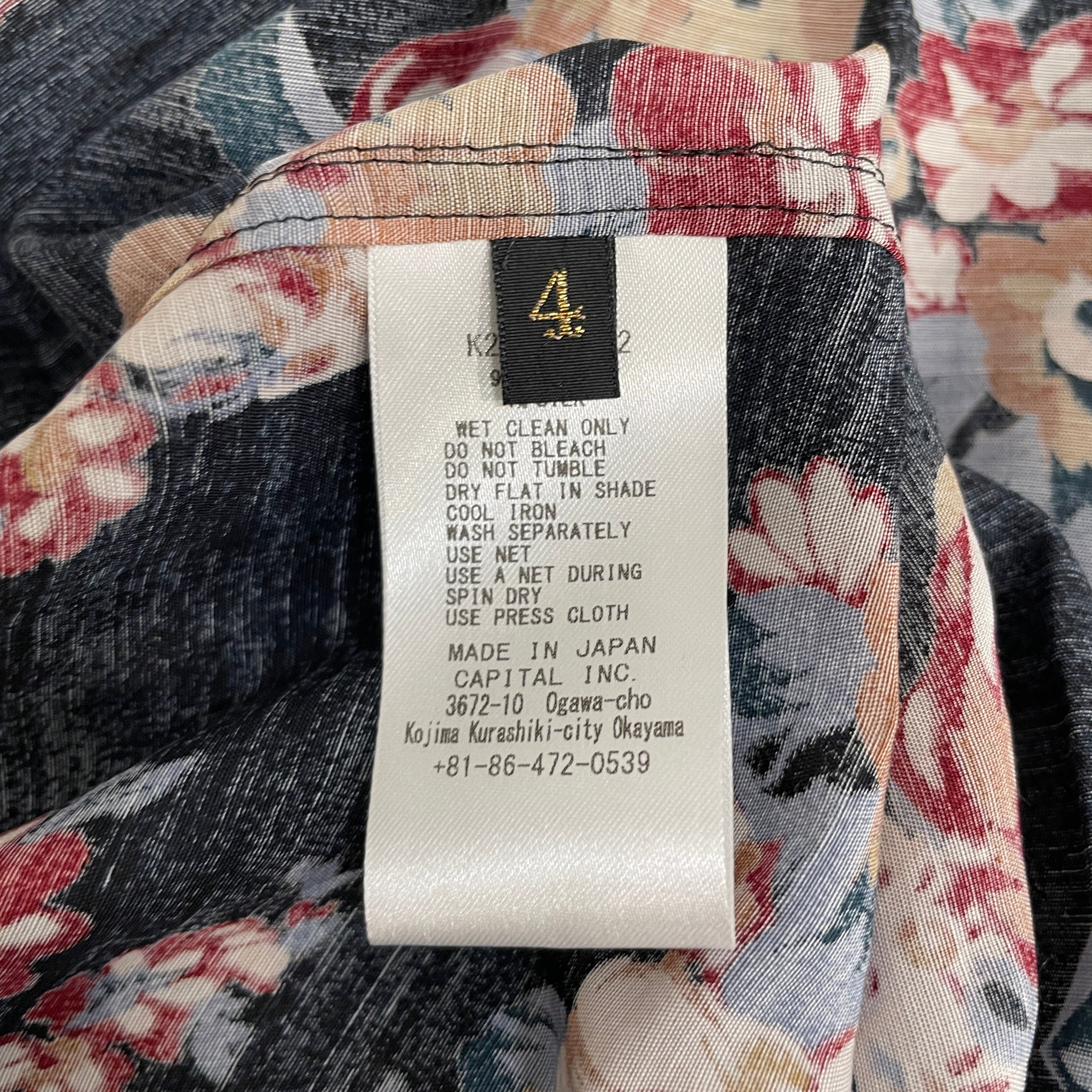 KAPITAL/SS Shirt/4/Silk/MLT/Floral Pattern/ALL OVER FLORAL/ MARY ON BACK view 4