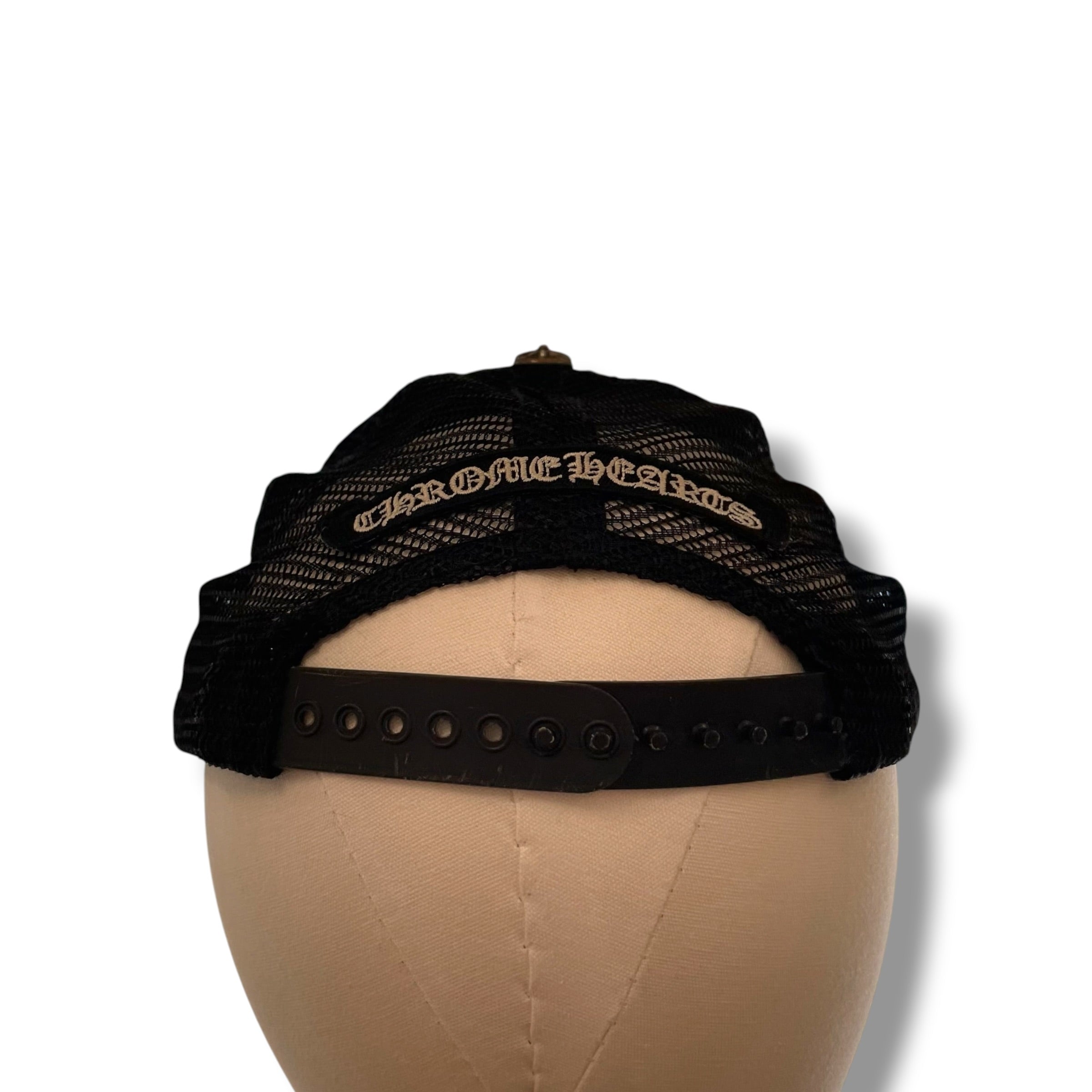 CHROME HEARTS/Trucker Cap/Graphic/Cotton/BLK/lips view 4