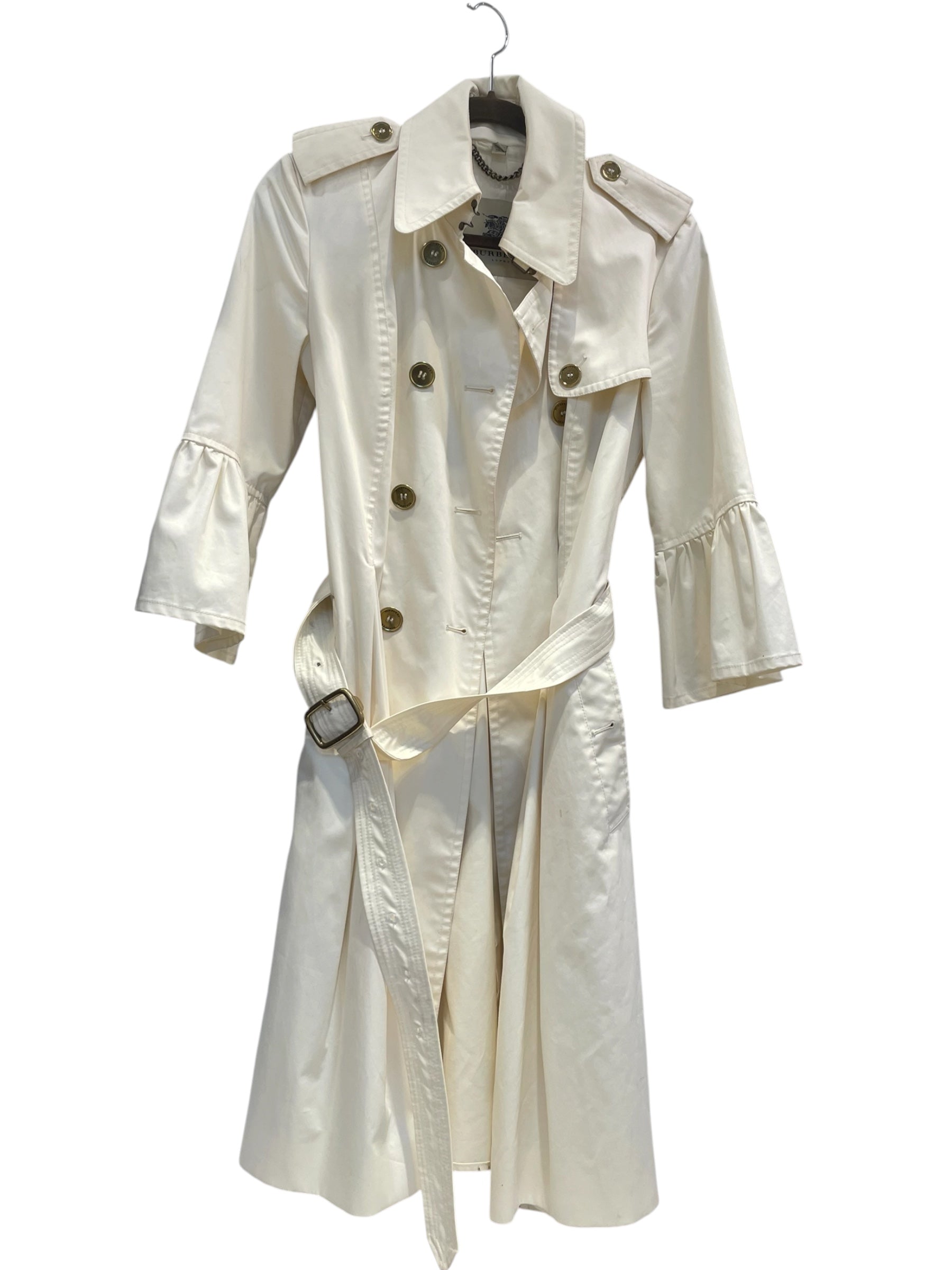 BURBERRY LONDON/Trench Coat/6/Cotton/CRM/gld button/brass hardware/belt view 1