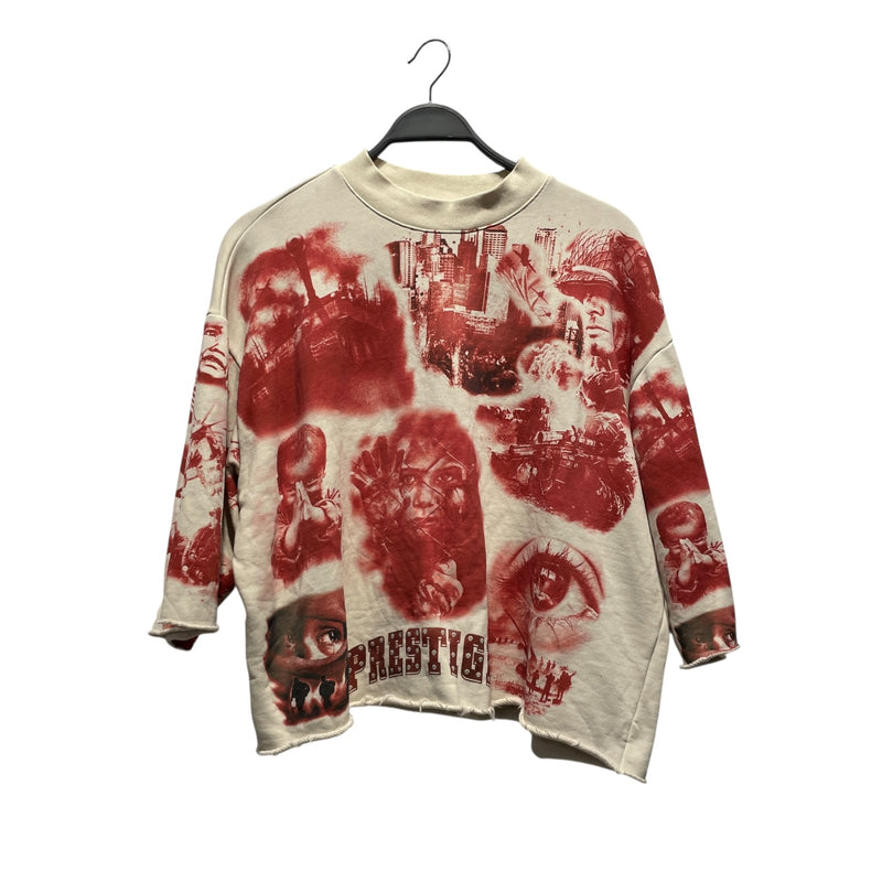 Prestige/SS Shirt/L/Cotton/WHT/All Over Print/