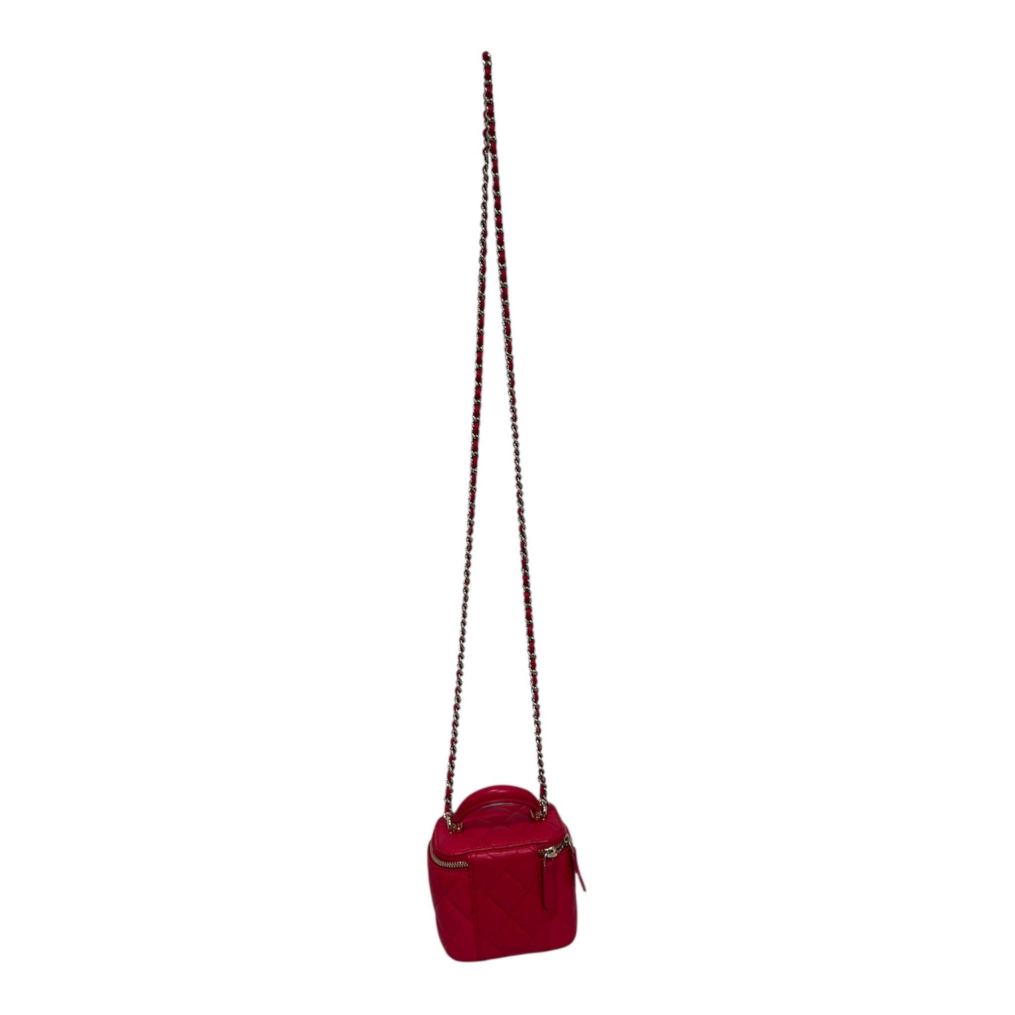 CHANEL/Cross Body Bag/Leather/PNK/31667731 MINI VANITY HOT PINK view 2