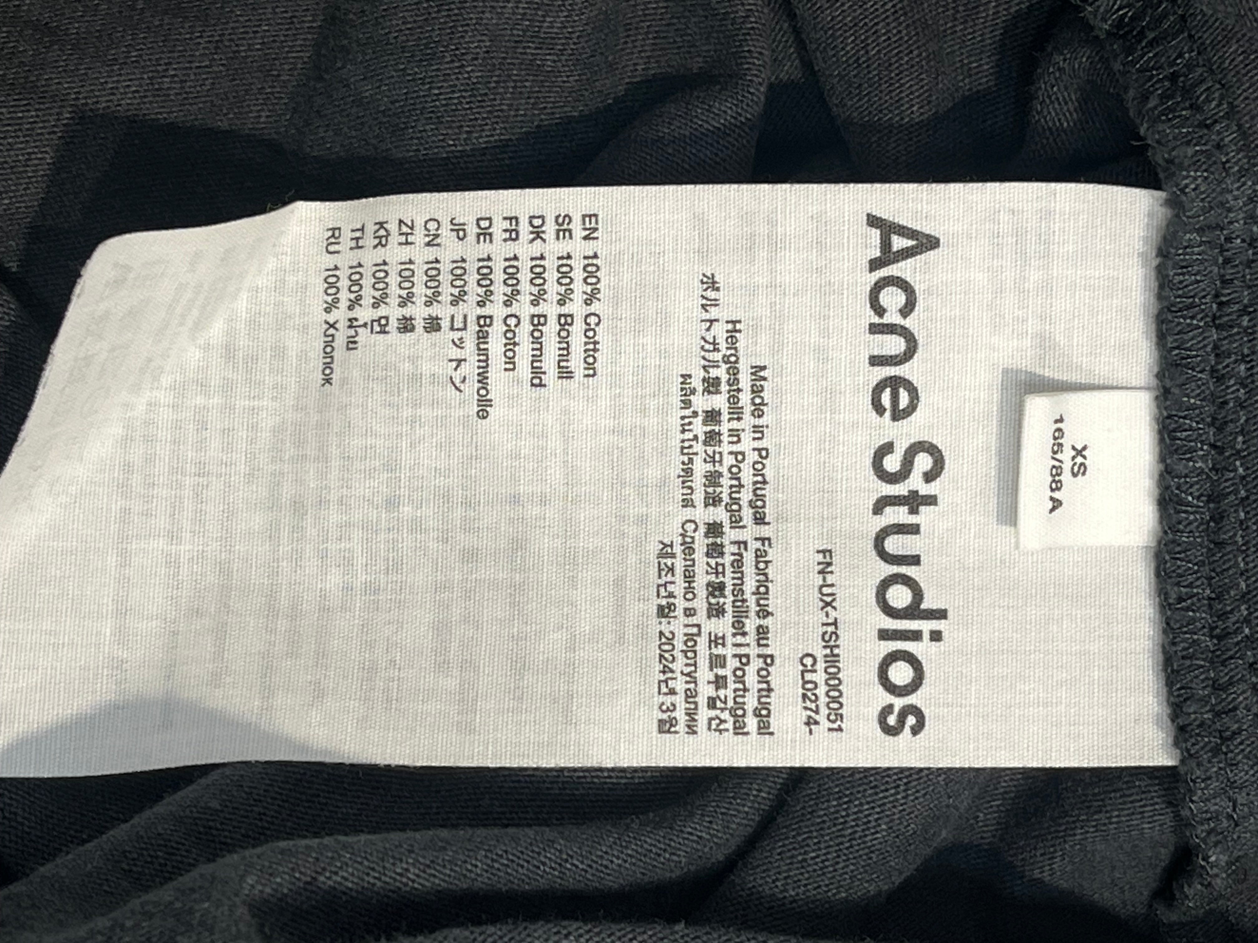 Acne Studios/T-Shirt/XS/Cotton/GRY/Graphic/LOGO TEE view 4