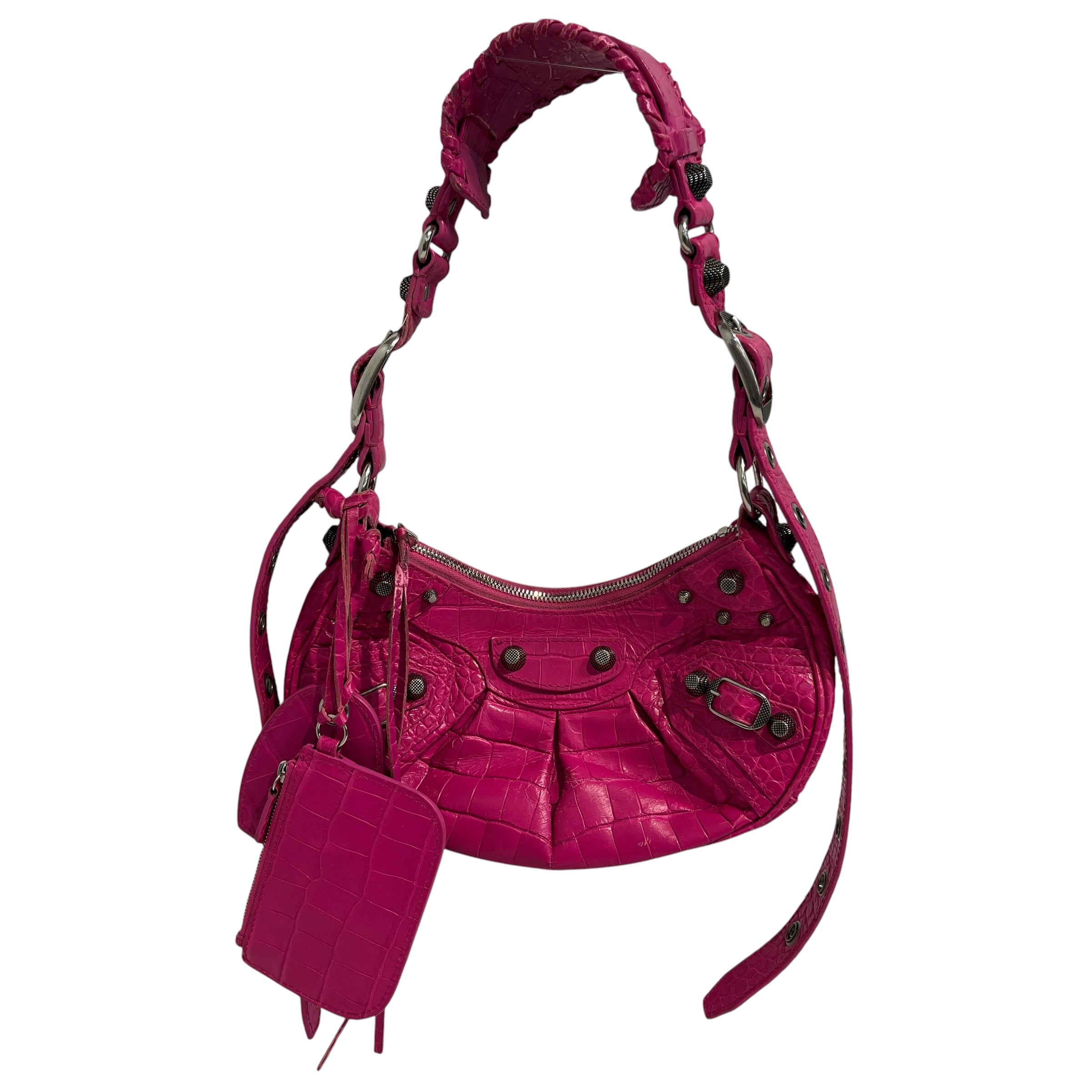 BALENCIAGA/Bag/Leather/PNK/le cagole shoulder hot pink view 1