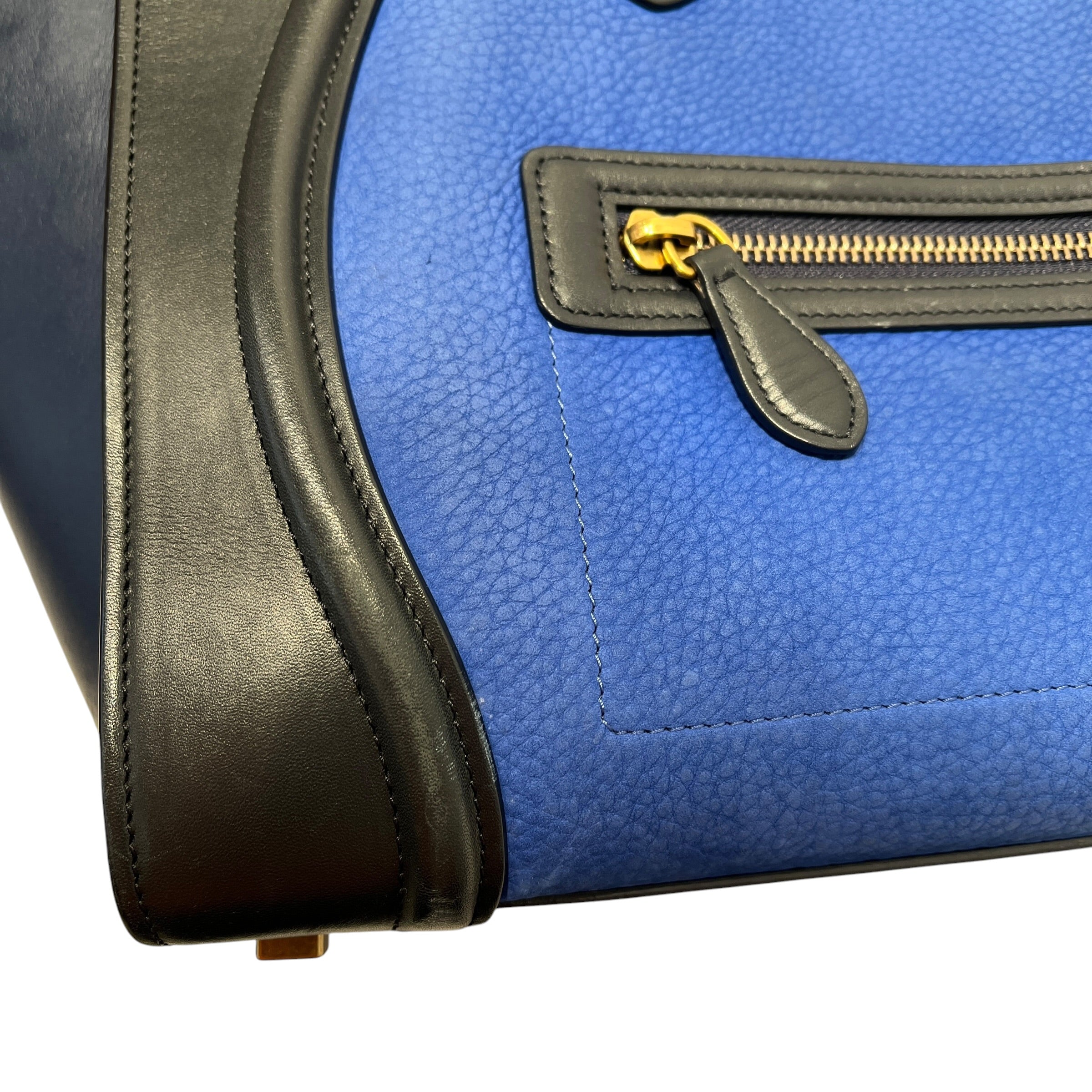 CELINE/Tote Bag/Border/Leather/BLU/Mini Luggage Tote in Blue view 12