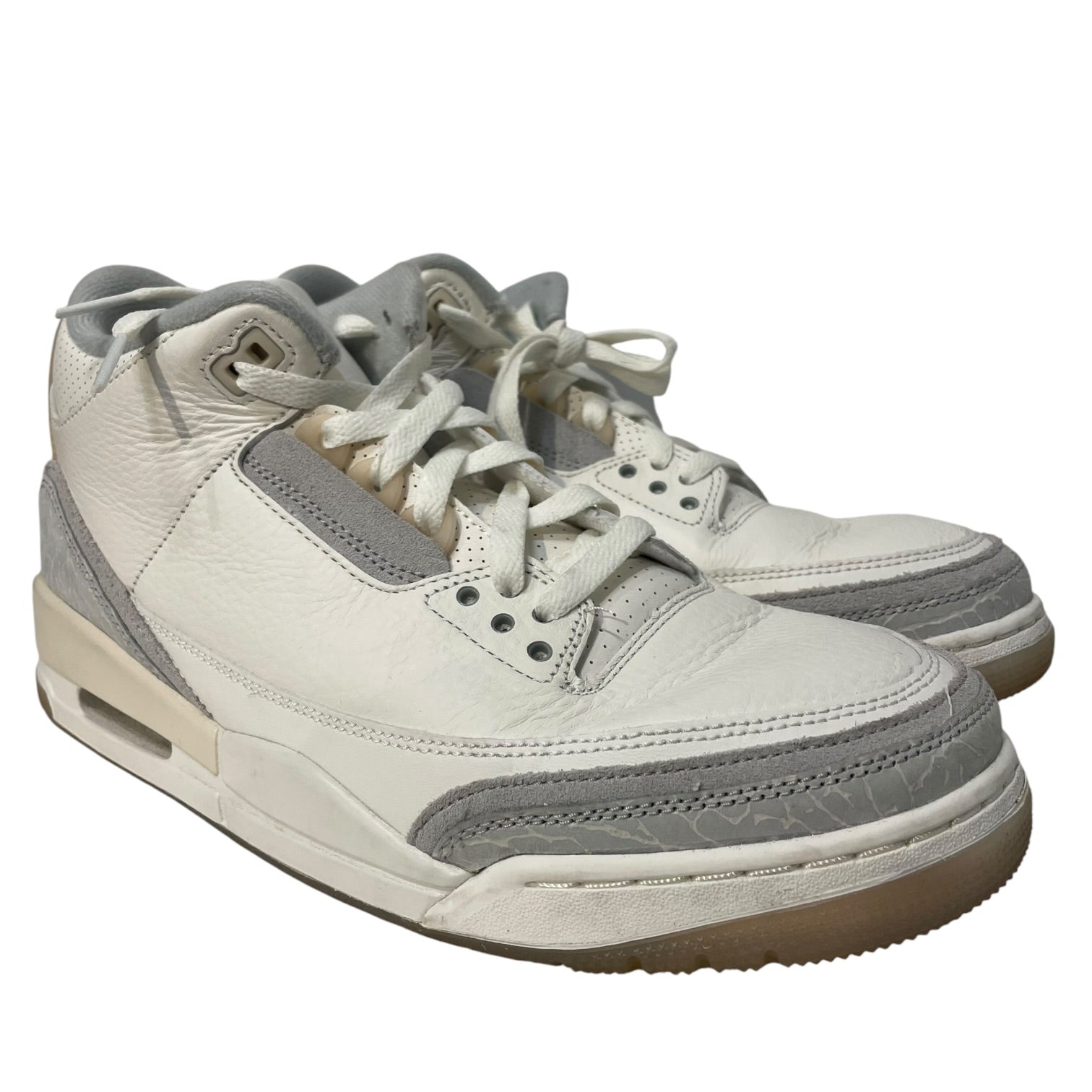 NIKE/AIR JORDAN 3 RETRO CRAFT/Hi-Sneakers/US 10/Leather/WHT/Straight Tip/FJ9479-100 view 1