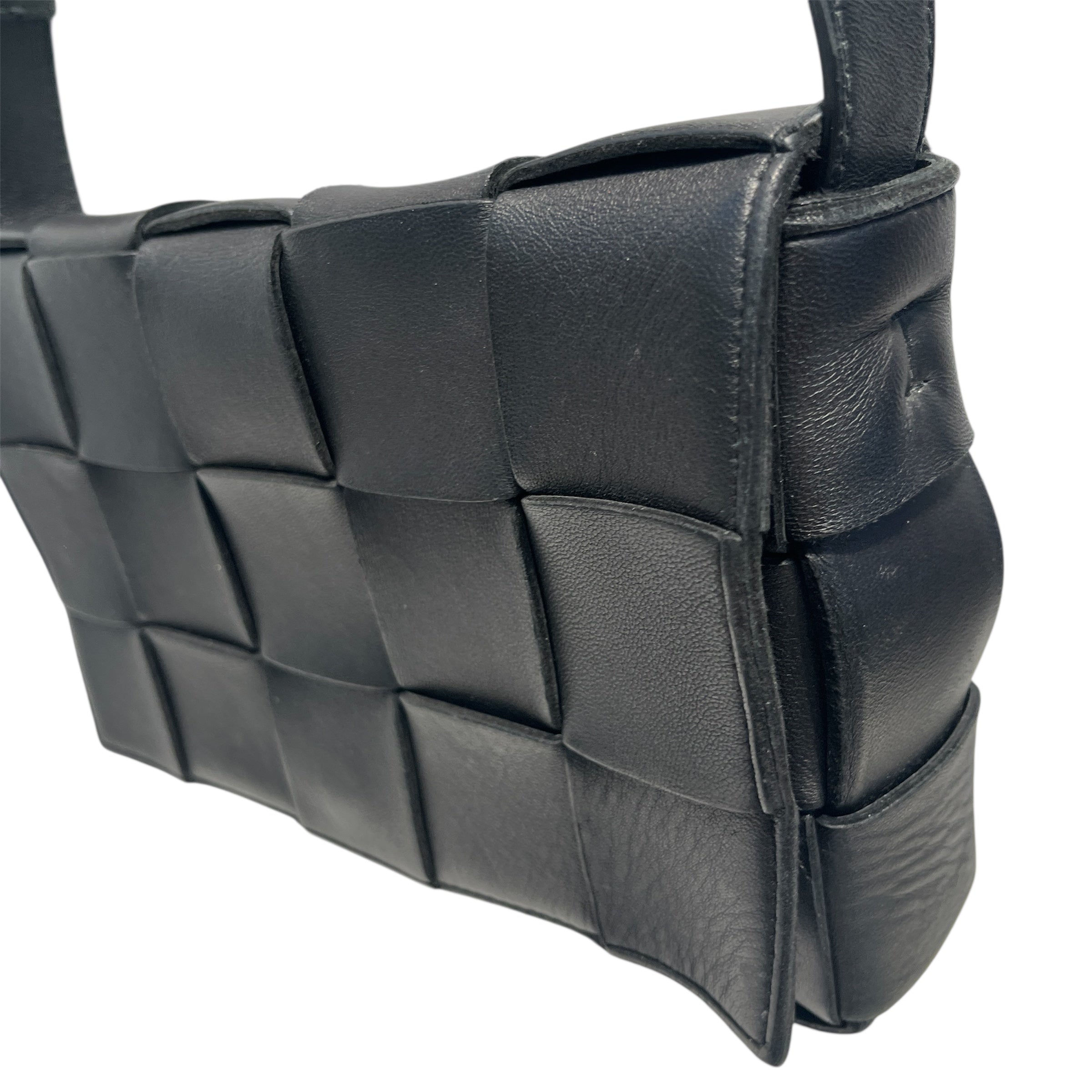 BOTTEGA VENETA/Cross Body Bag/Leather/BLK/CASETTE BAG/ WOVEN view 7
