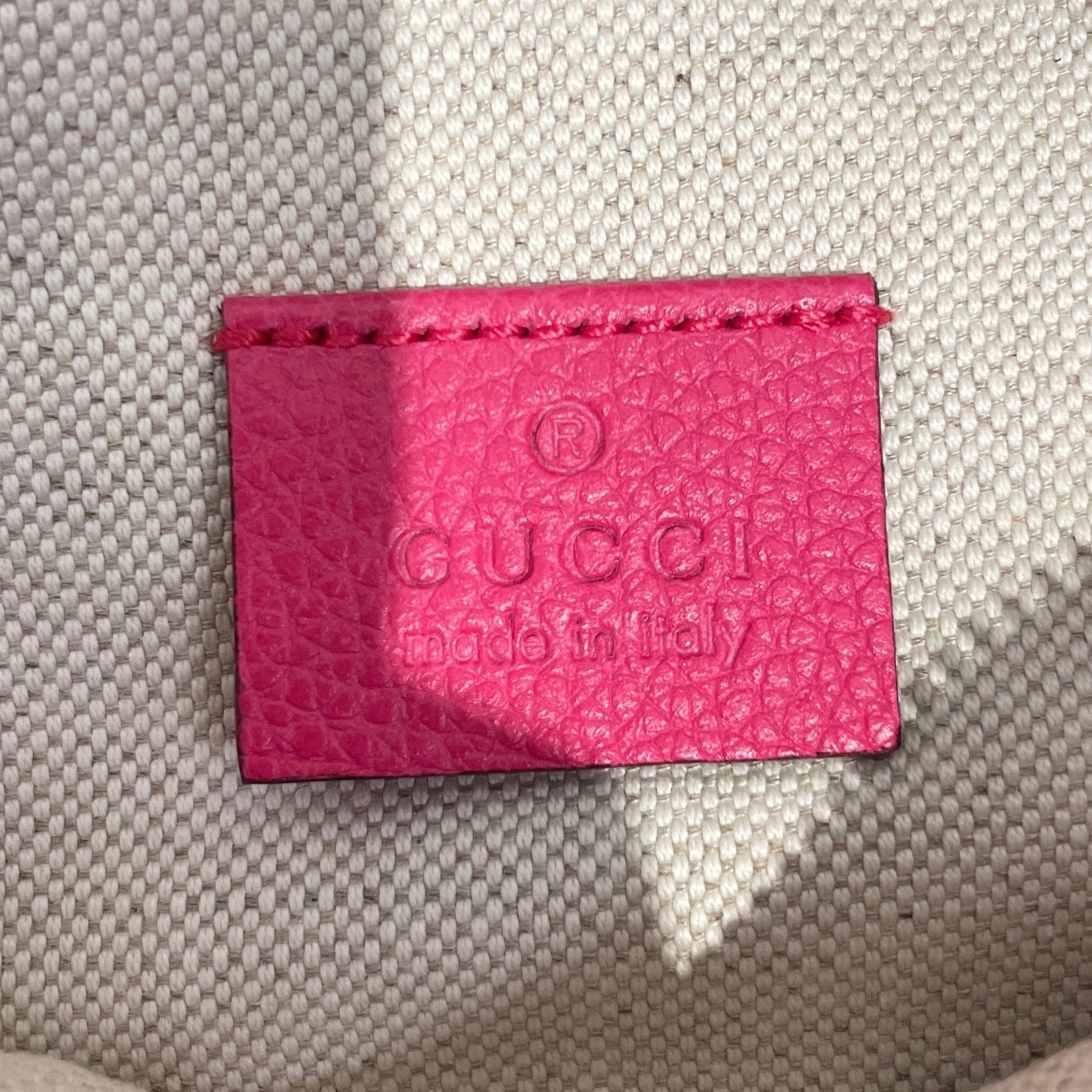 GUCCI/Fanny Pack/Monogram/Leather/PNK/logo belt bag view 4