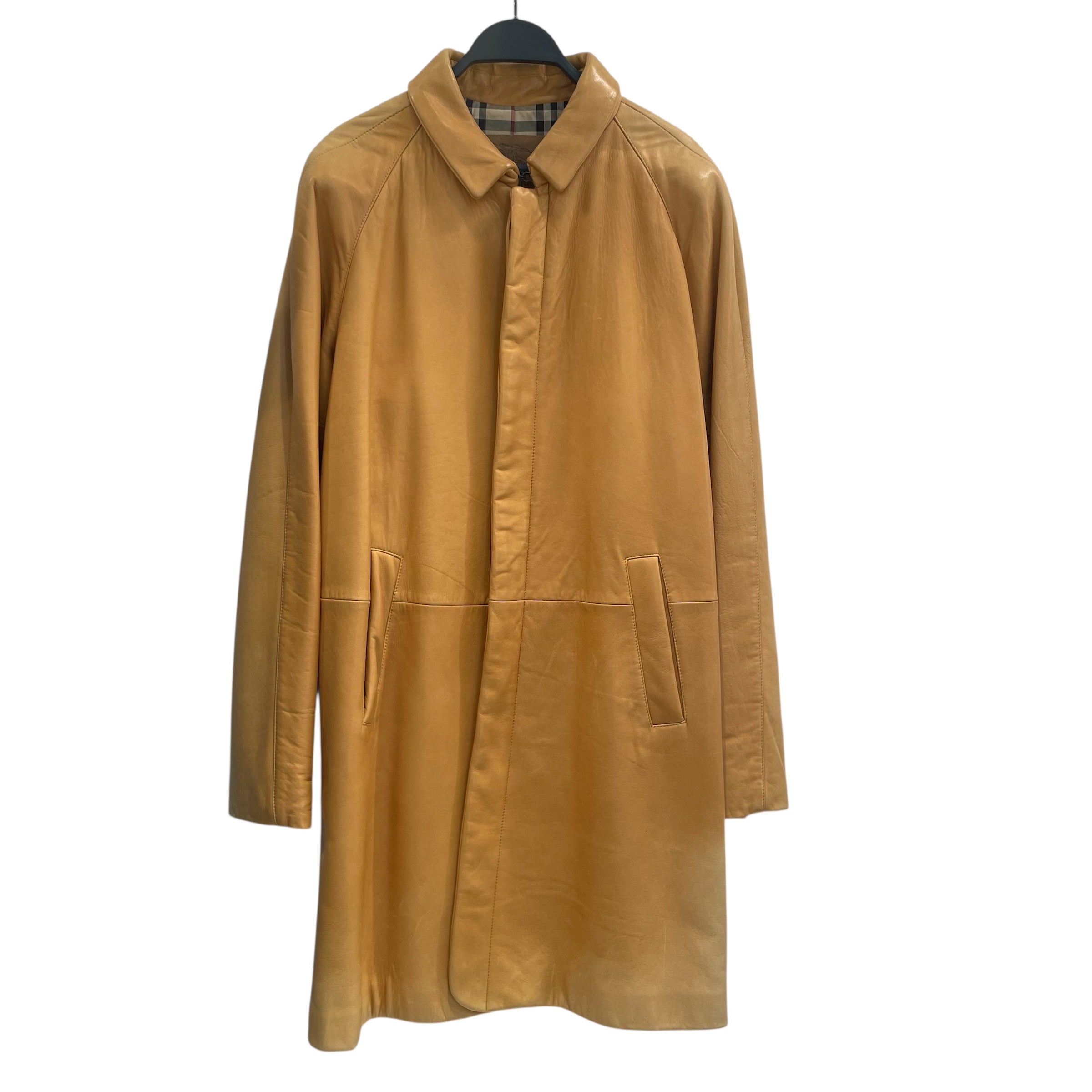 BURBERRY/Trench Coat/50/Leather/BEG/leather 3/4 tremch view 1