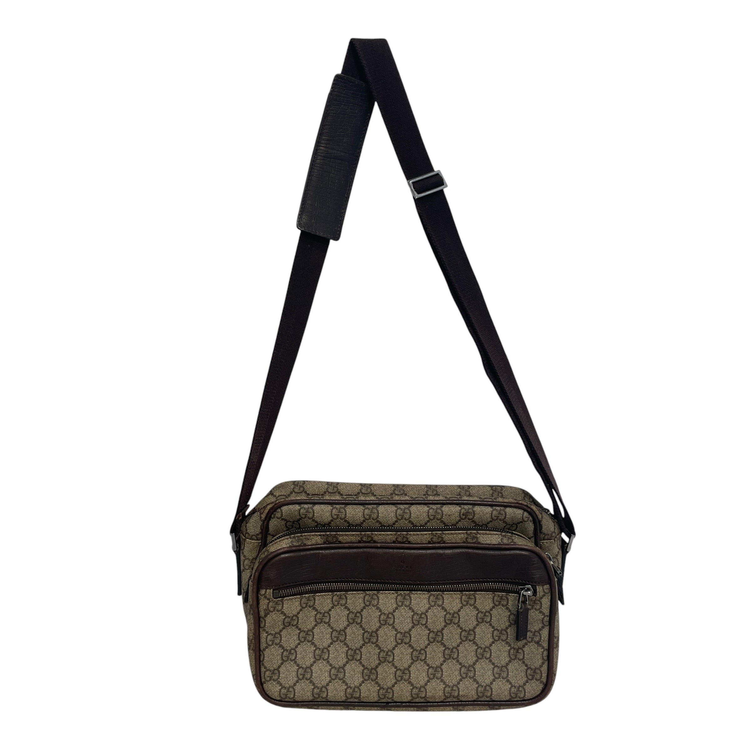 GUCCI/Bag/Leather/BRW/cross body bag monogram view 1