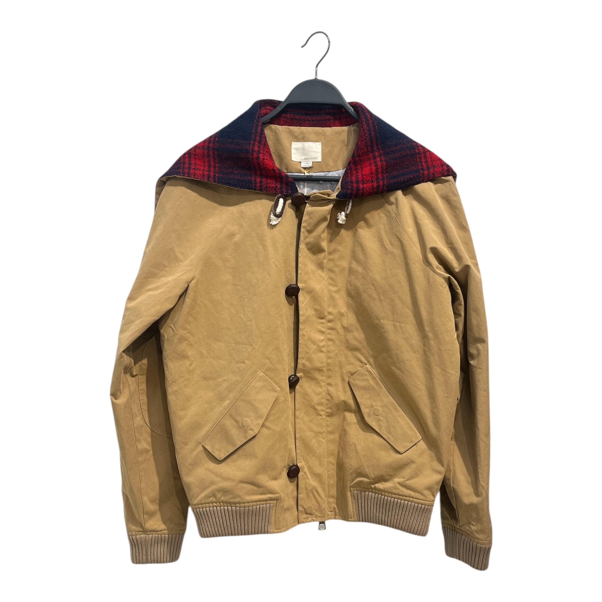 BAND OF OUTSIDERS/Jacket/3/Cotton/BEG/Plaid/DOUBLE ZIP BUTTONS PLAIDCOLLAR view 1