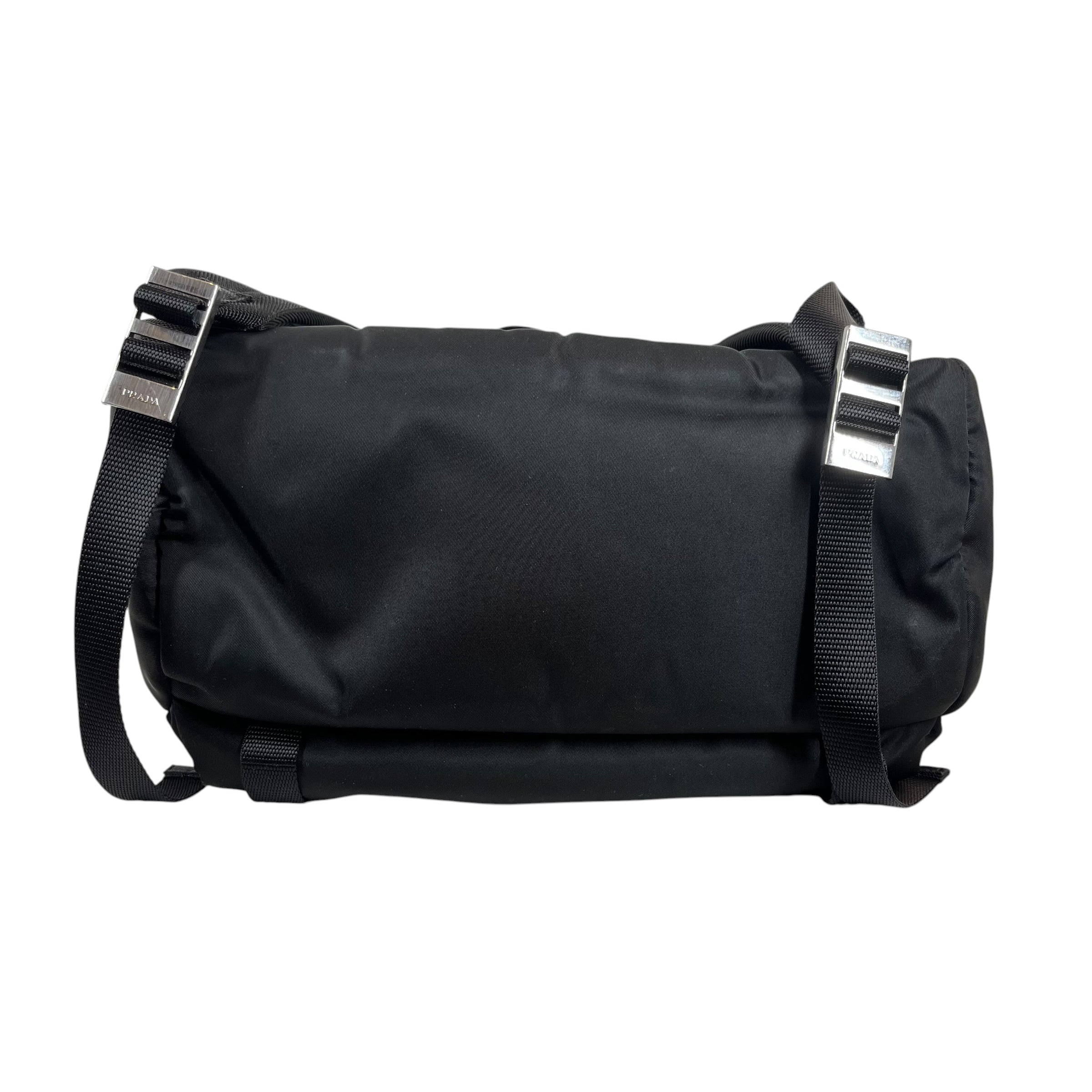 PRADA/Backpack/Nylon/BLK/NYLON CINCH BACKPACK view 3
